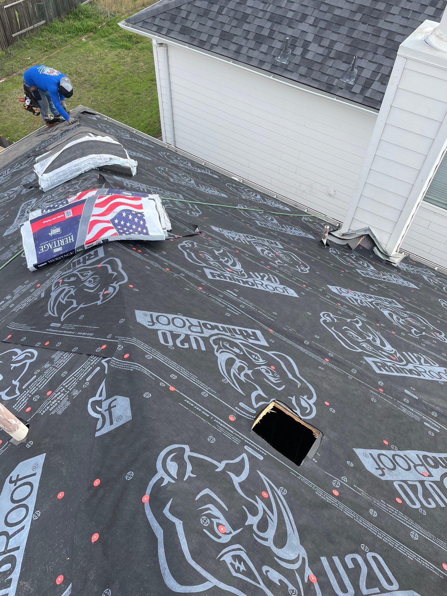 Residential Roofing Installation using Owen's Corning Duration (Lifetime) Shingles by Roof Repair Company