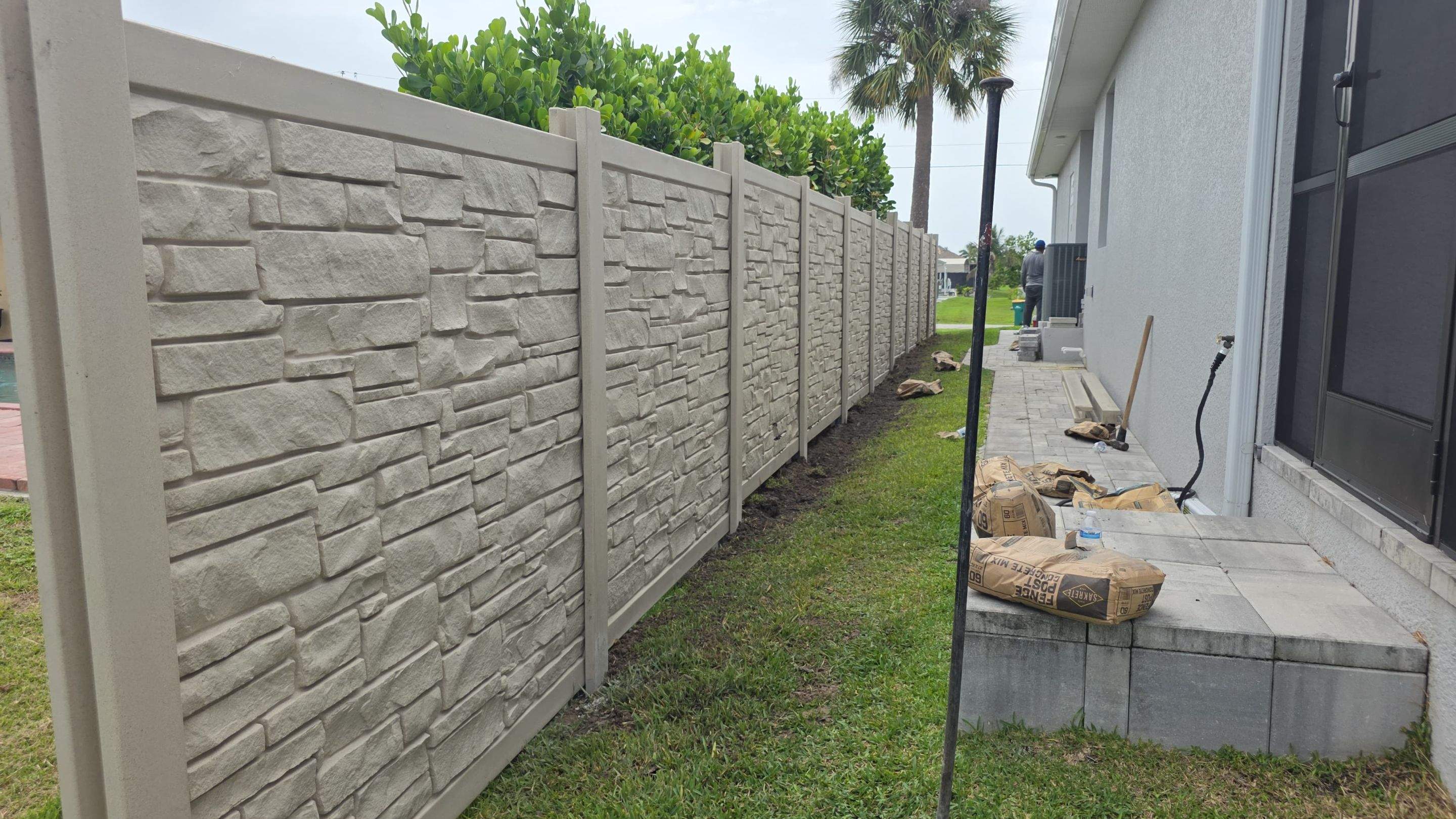 Waterfront Composite Privacy Fence Installation in Port Charlotte by True Fence LLC