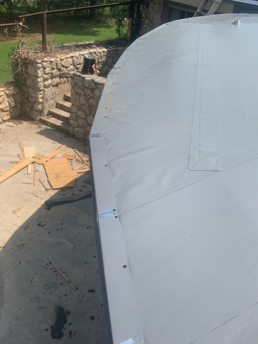 Commercial Roofing Installation using 50 mil PVC by Hostetler Roofing