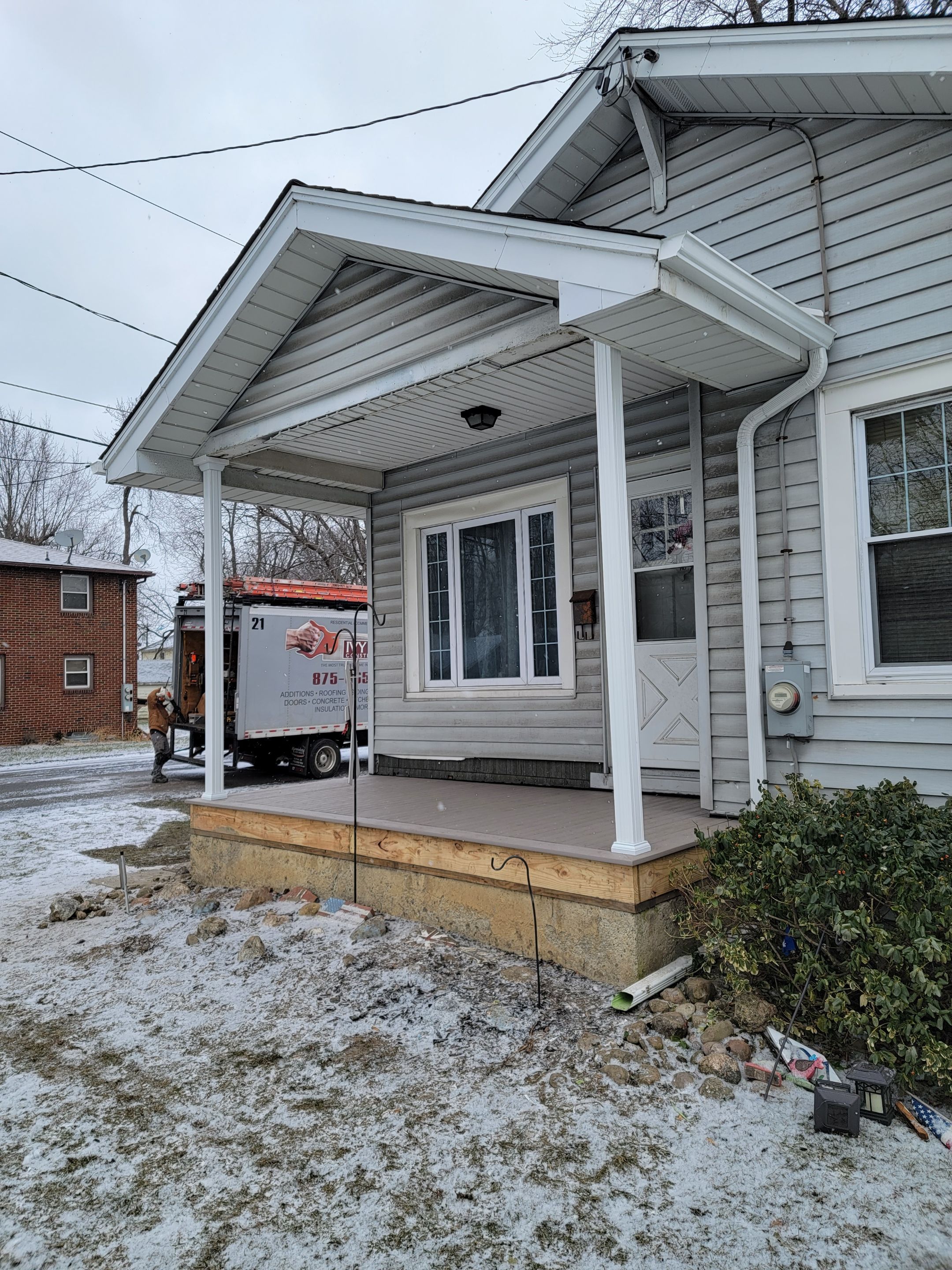 Porch and Entry Door by Ivy Lea Construction