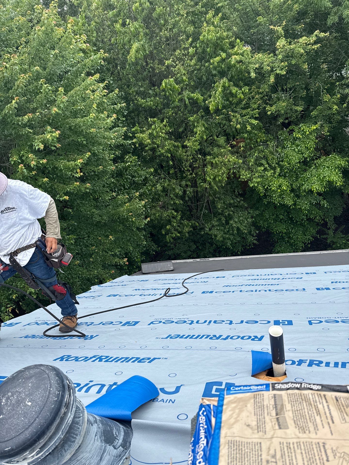 Reston Roof Replacement with CertainTeed Landmark PRO in Max Def Moire Black by RM Banning, Inc.