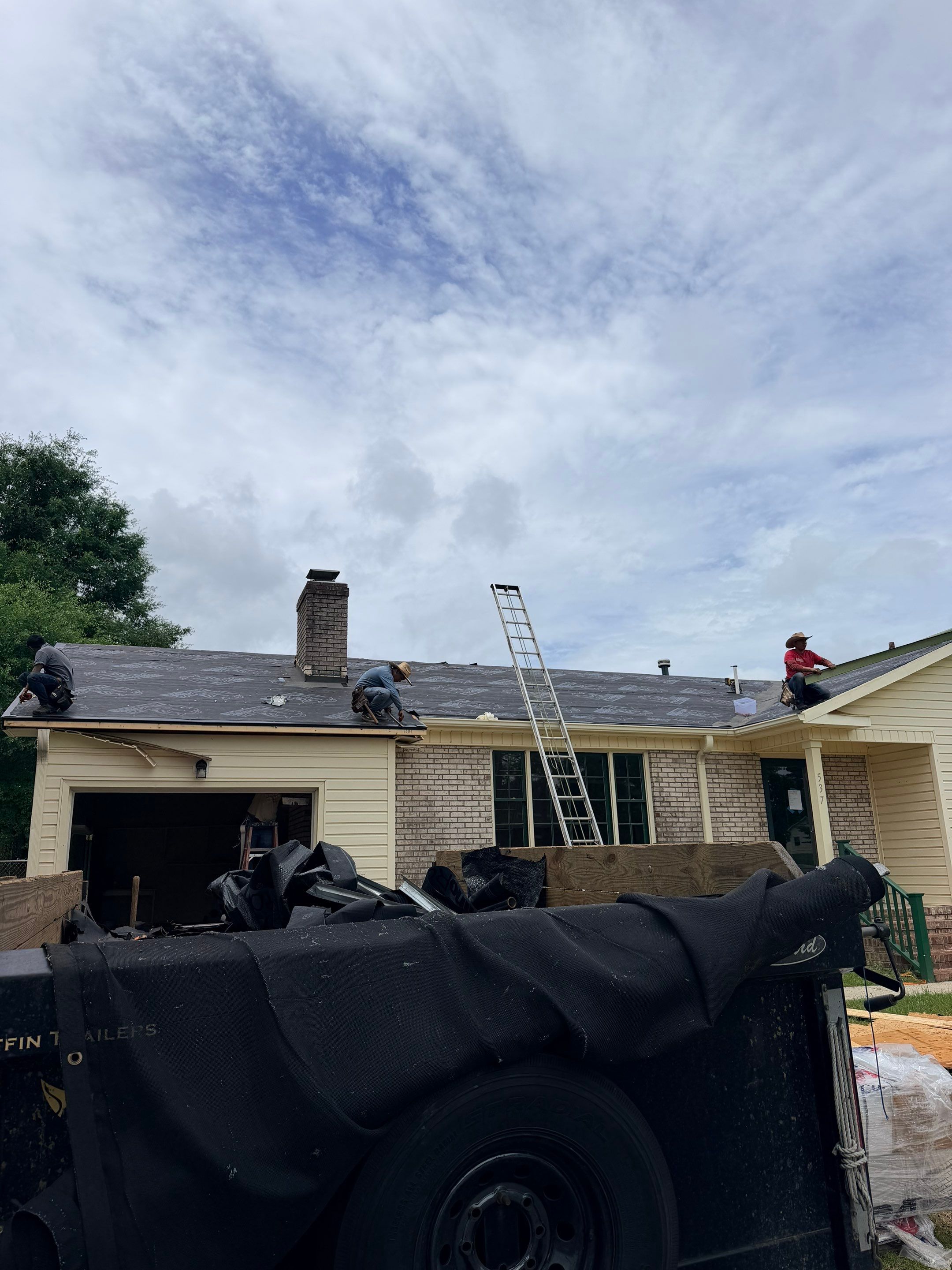 Roof Trusses Replaced- New Roof Installation by Karcher Roofing & Construction