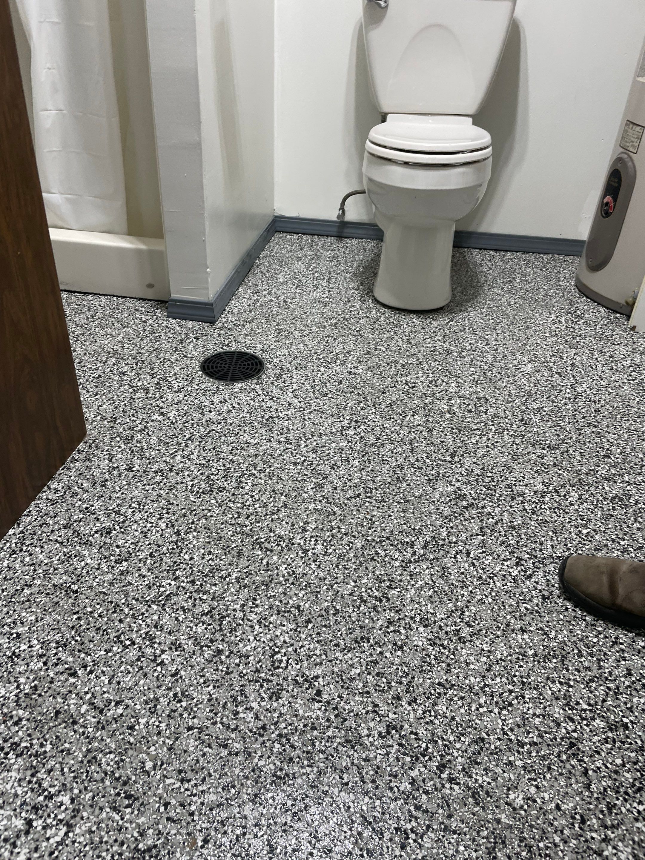 Garage Transformation using Slate Stone by Croc Coatings, LLC