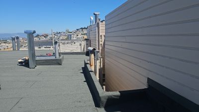 After: finished roof work by Alpha Eagle Roofing in San Francisco, CA
