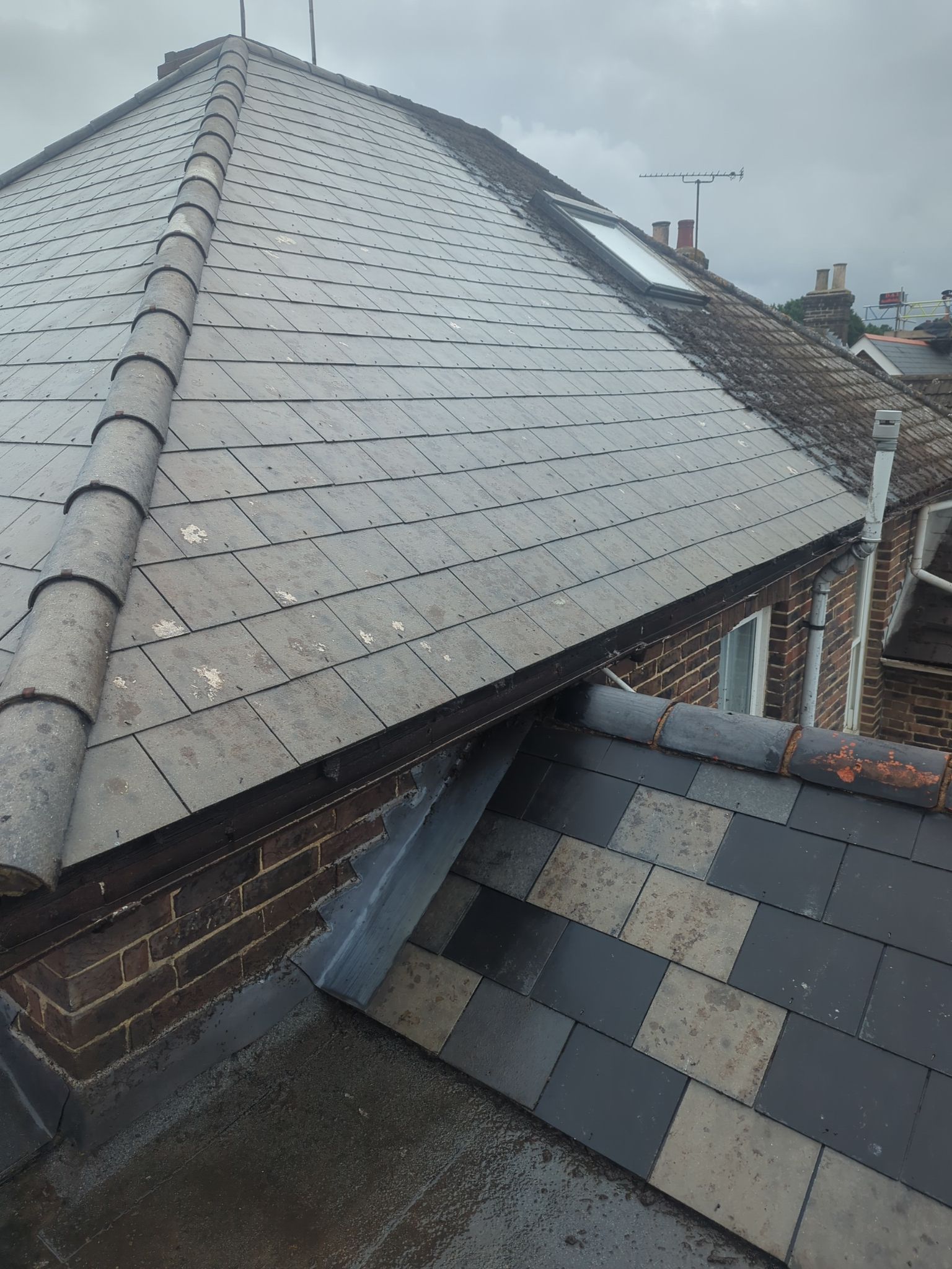 Roof Clean  - Moss Removal - Gutter Clean using Honda 15lpm Low Pressure Washing Machine by Ges Exterior Cleaning ltd