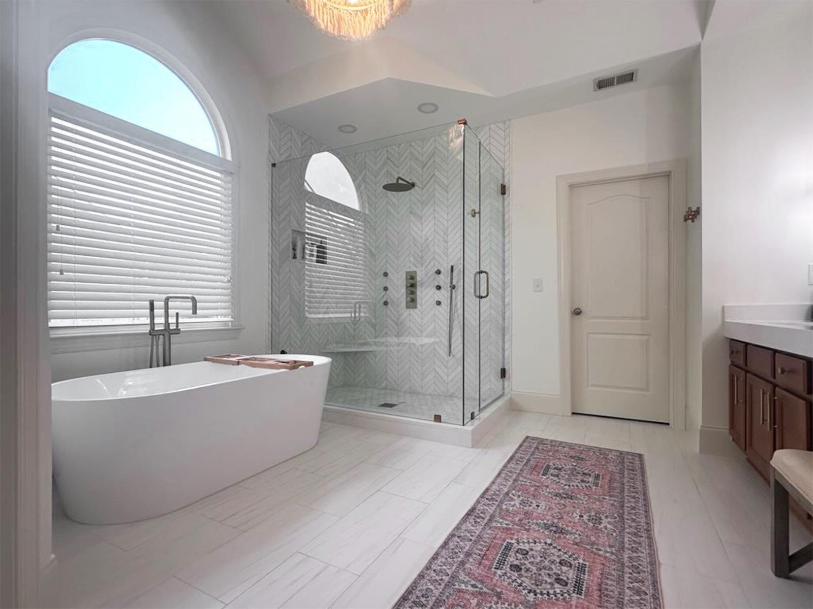 Finished Tiled Bathrooms by Next Step Contracting