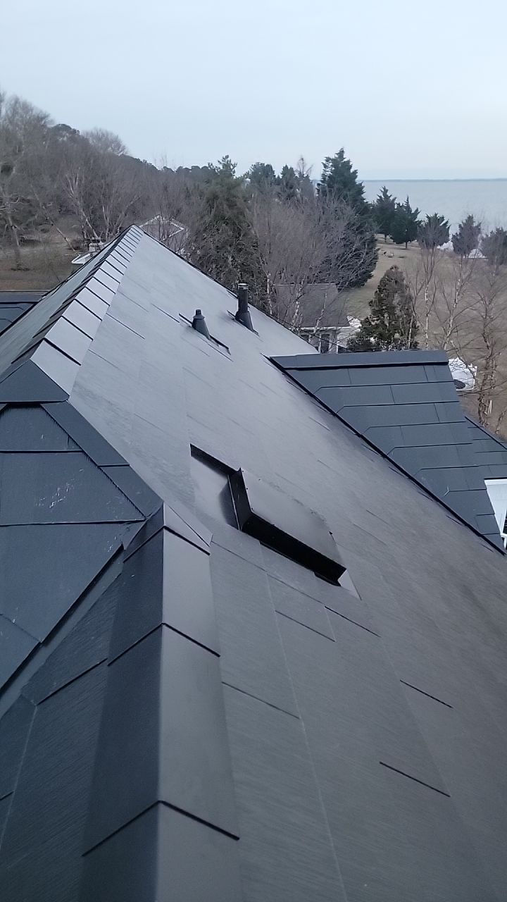 Tesla Solar Roof on the Chesapeake Bay by American Home Contractors