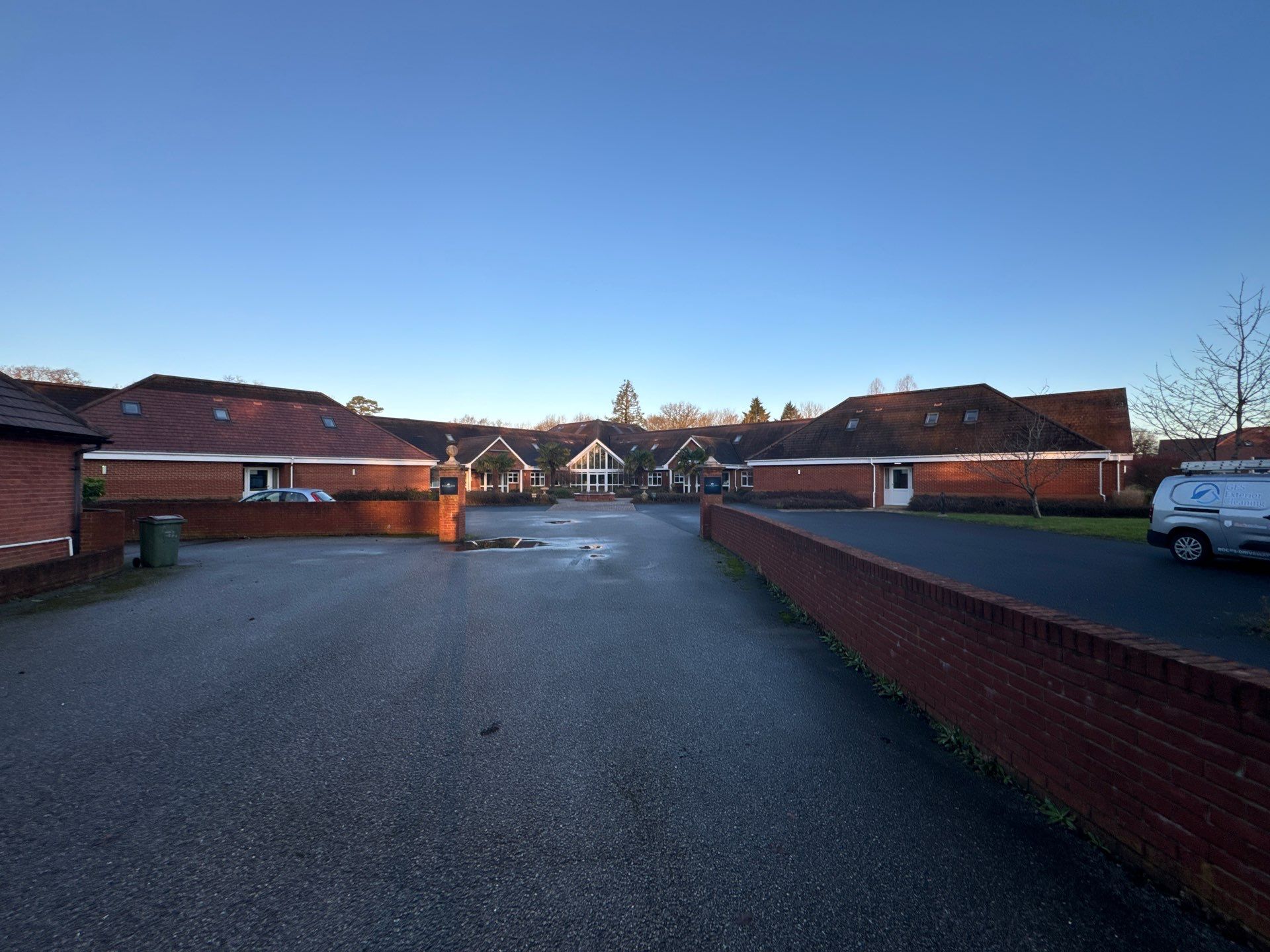 Large Care Home Roof Clean using Mosmatic FSC and Biocide by Ges Exterior Cleaning ltd
