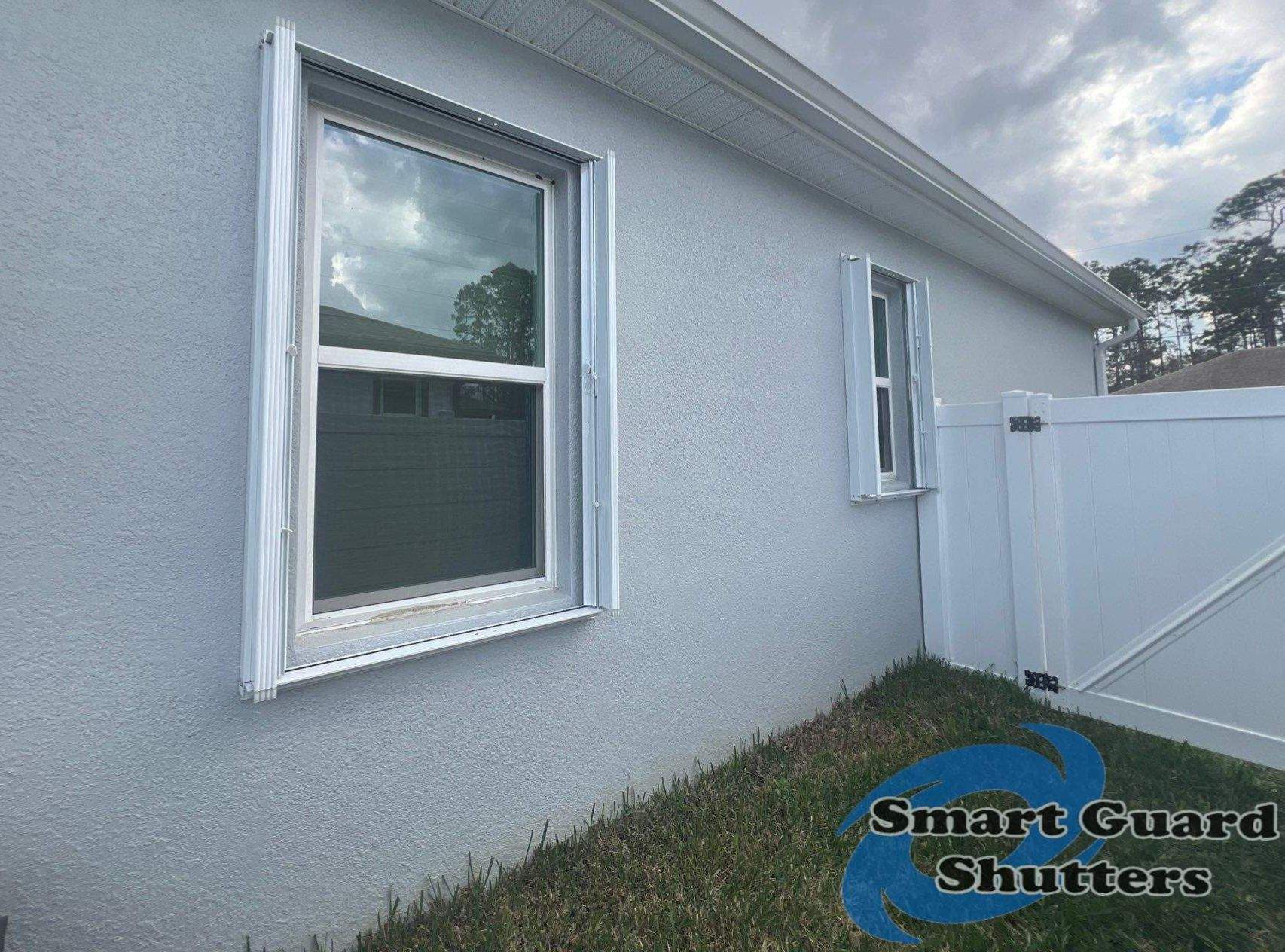 Hurricane Protection in White by Smart Guard Shutters