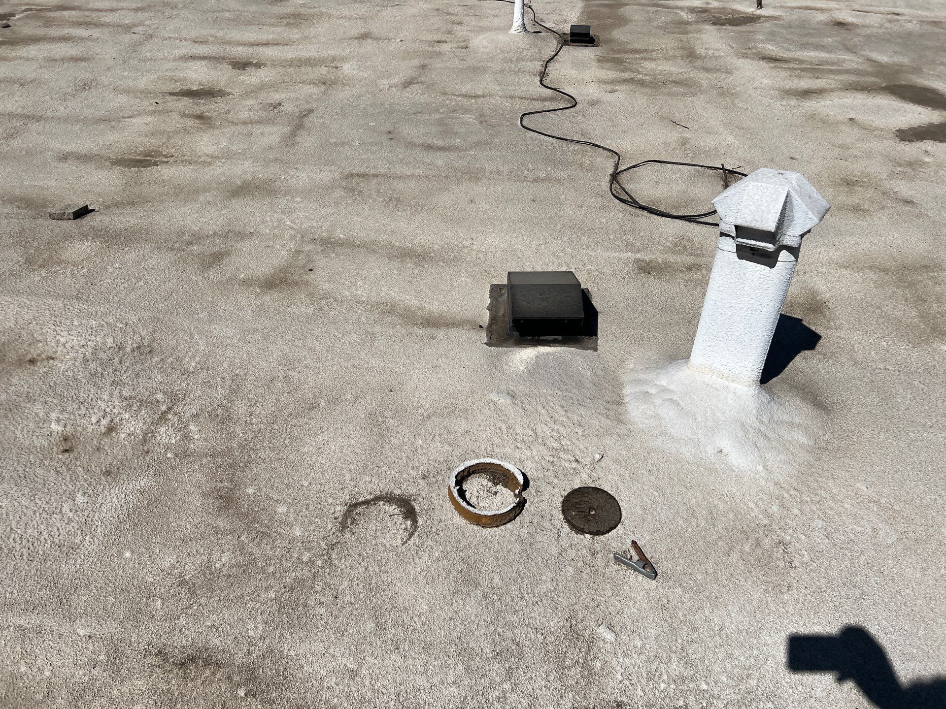 Foam Refurbish using Conklin Benchmark/PUMA XL coatings and spray foam by Straight Edge Roofing Inc