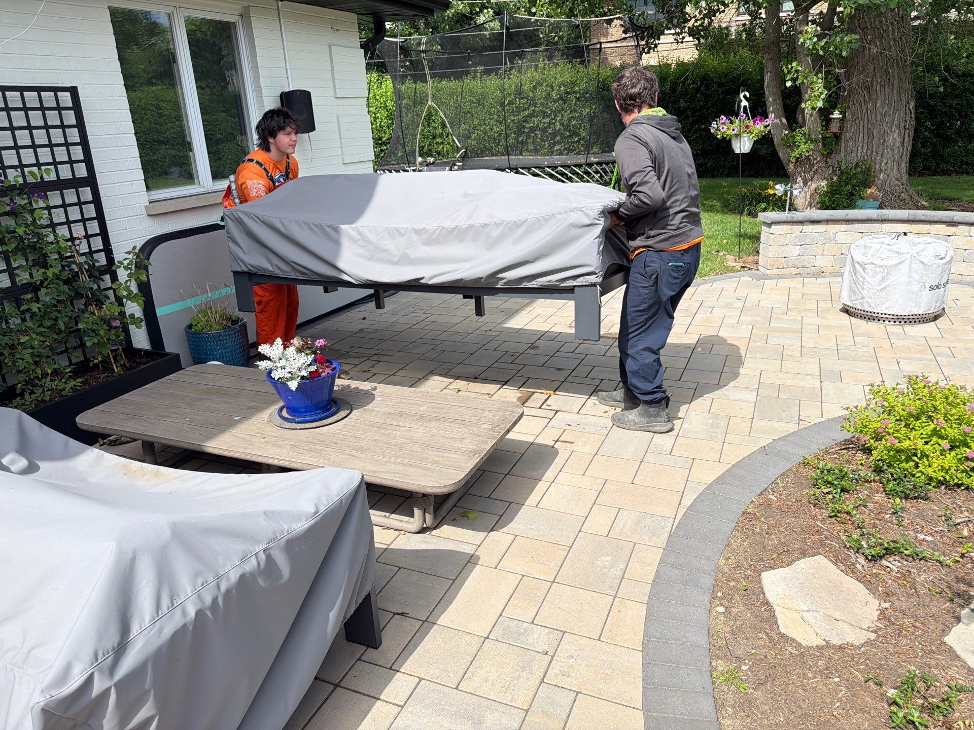Brick paver repair, cleaning and sealing by Northern Power Washing LLC.