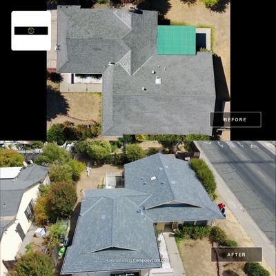 Before after re roof 