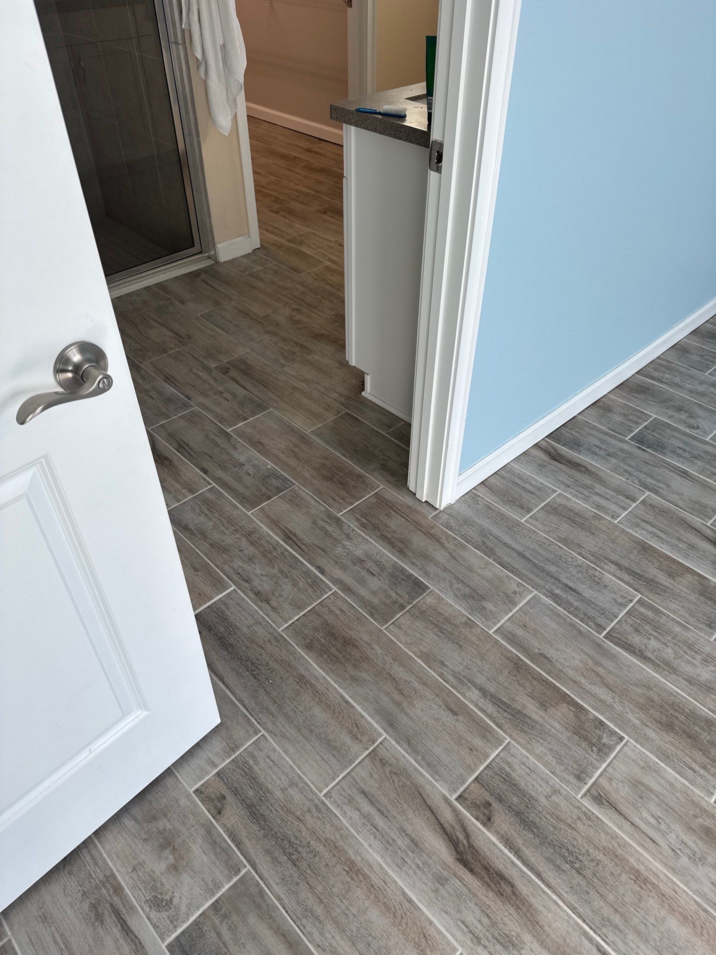 Bathroom & Bathroom Tile Upgrade by Vrmmm Flooring