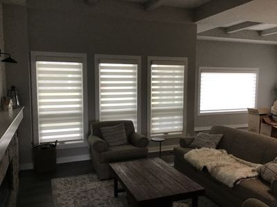 Banded Shades in New Papillion Home