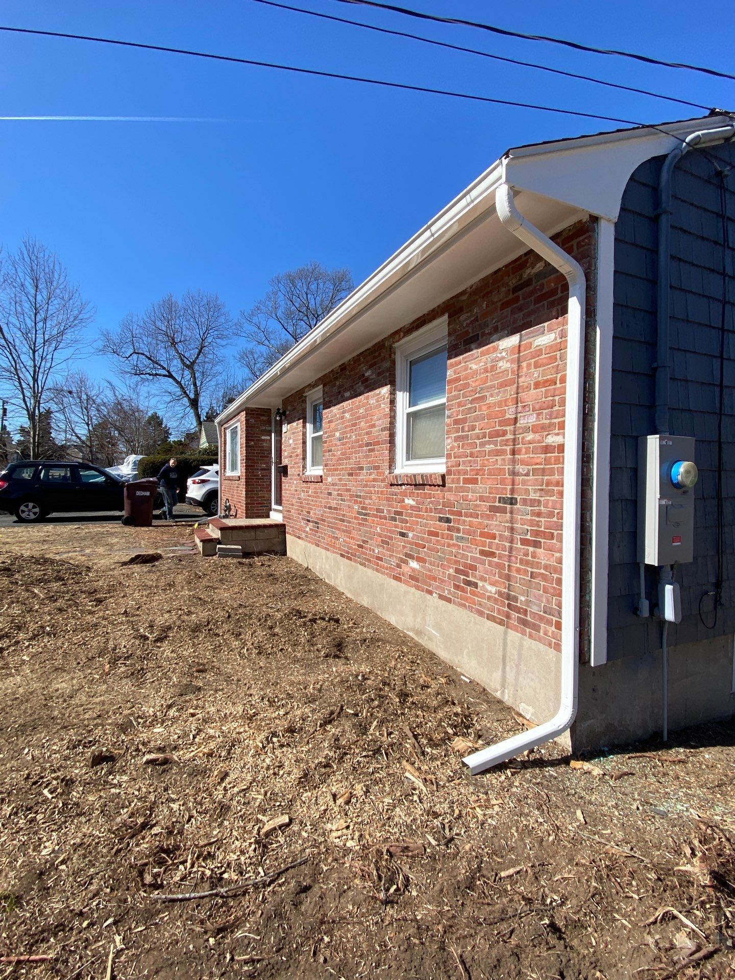 Gutter Installation using 5" K-Style Aluminum Gutter in Dedham, MA by Gutter Pro Enterprises