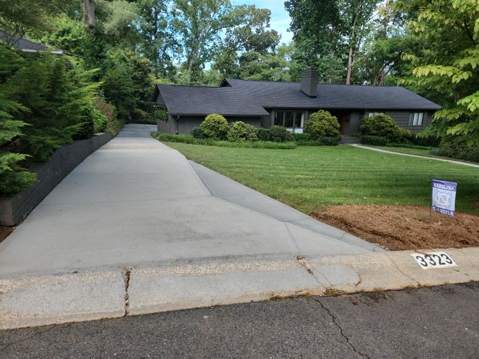 concrete Clean using cleaner by G&H Home Tech Pros LLC