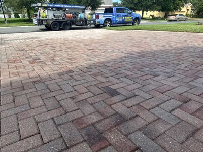 3-Car Paver Driveway & Entryway Cleaning | Oakleaf Hammock Community, Ellenton, FL
