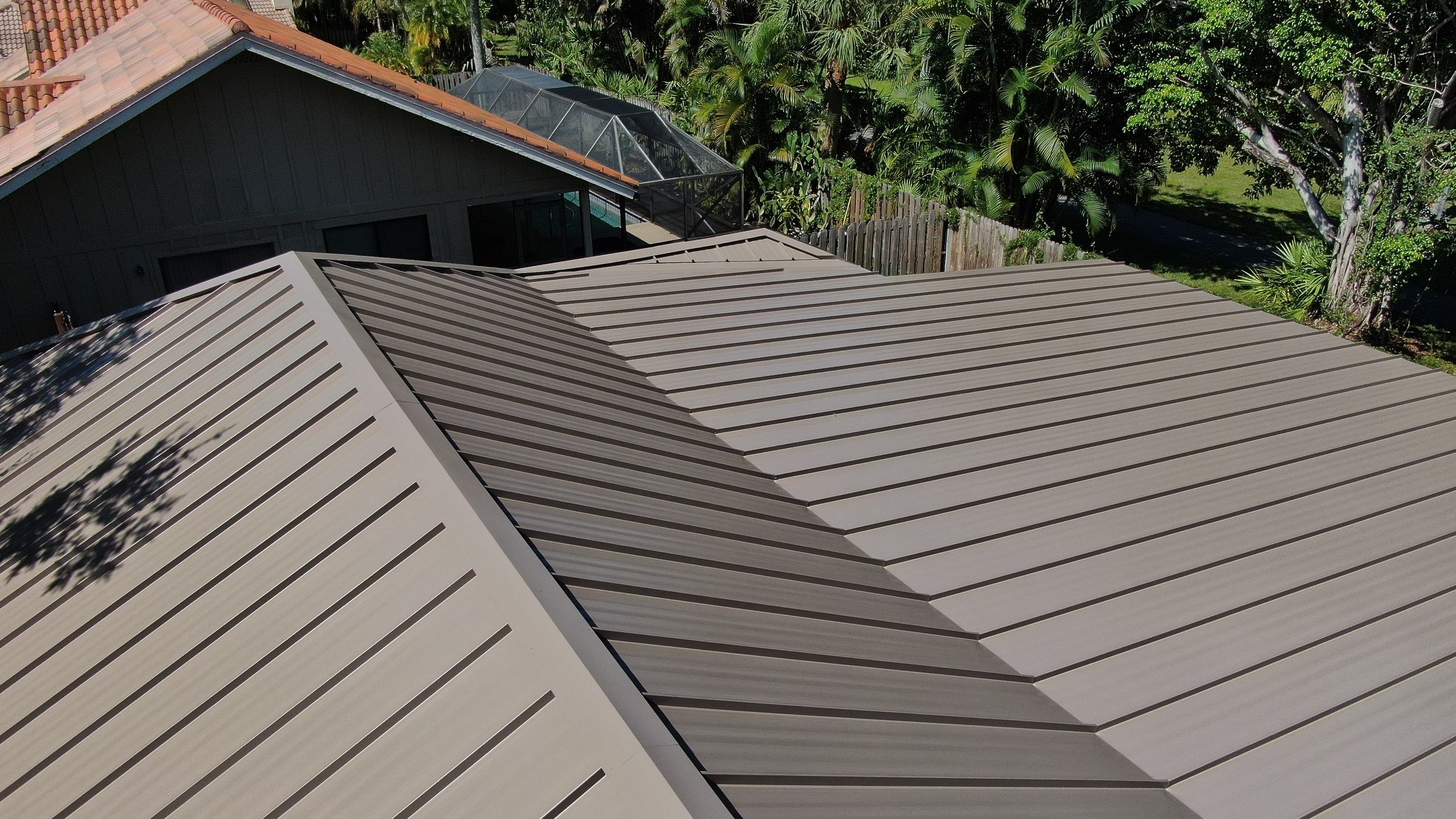 24ga 1.5" Mechanical Seam Buckskin  by Total Roofing System The Metal Roof Experts