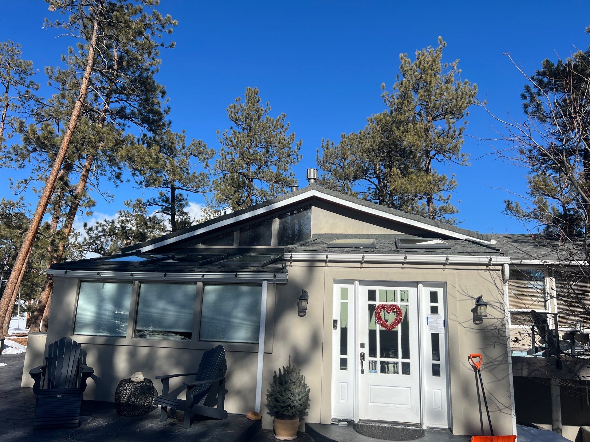 Residential Roofing Installation using Stone Coated Steel by Blue Peaks Roofing LLC 