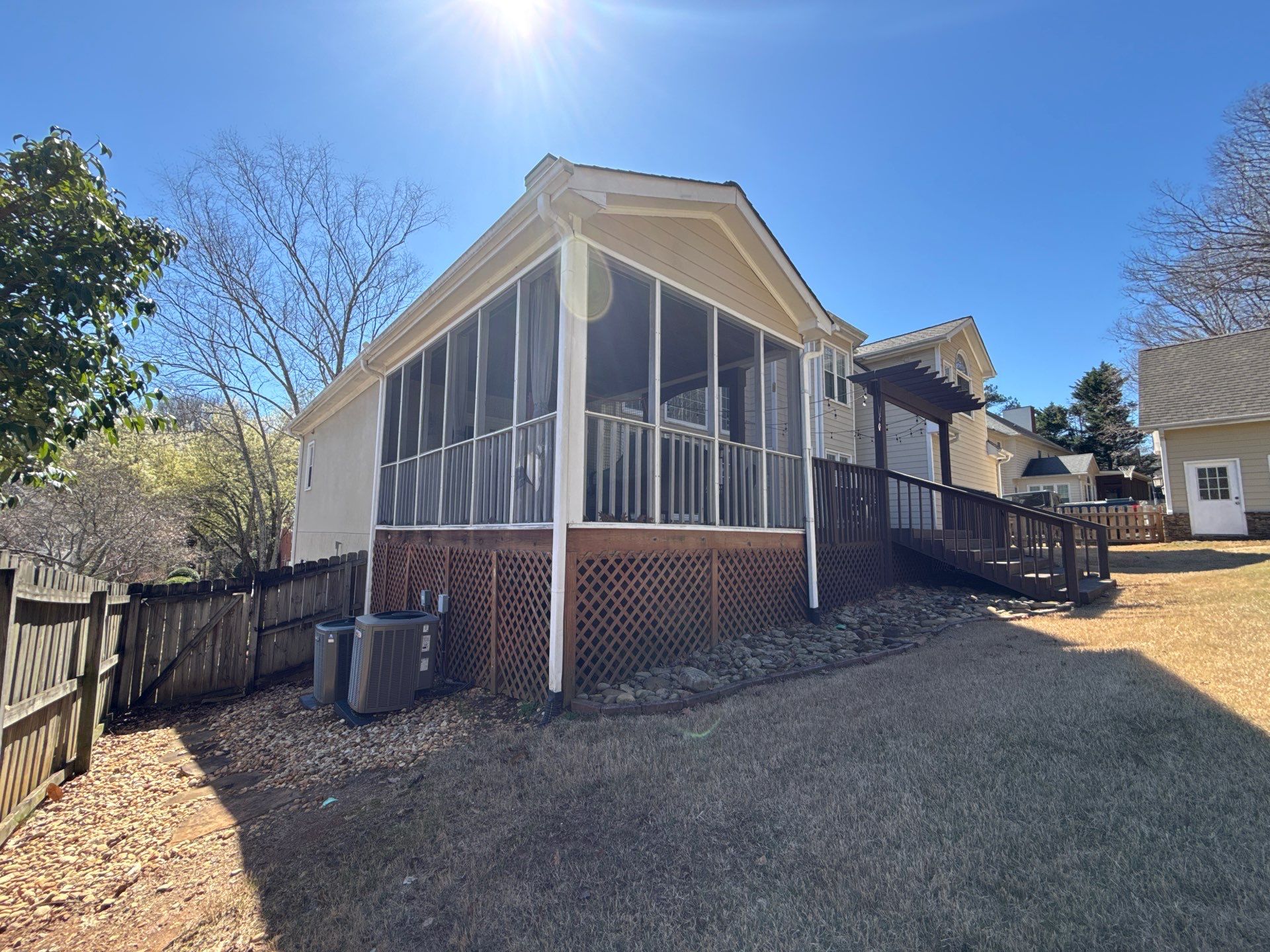 Marietta, GA Deck Replacement using Deckorators Venture Series Decking and Trex Steel Railing by Nelson Exteriors 