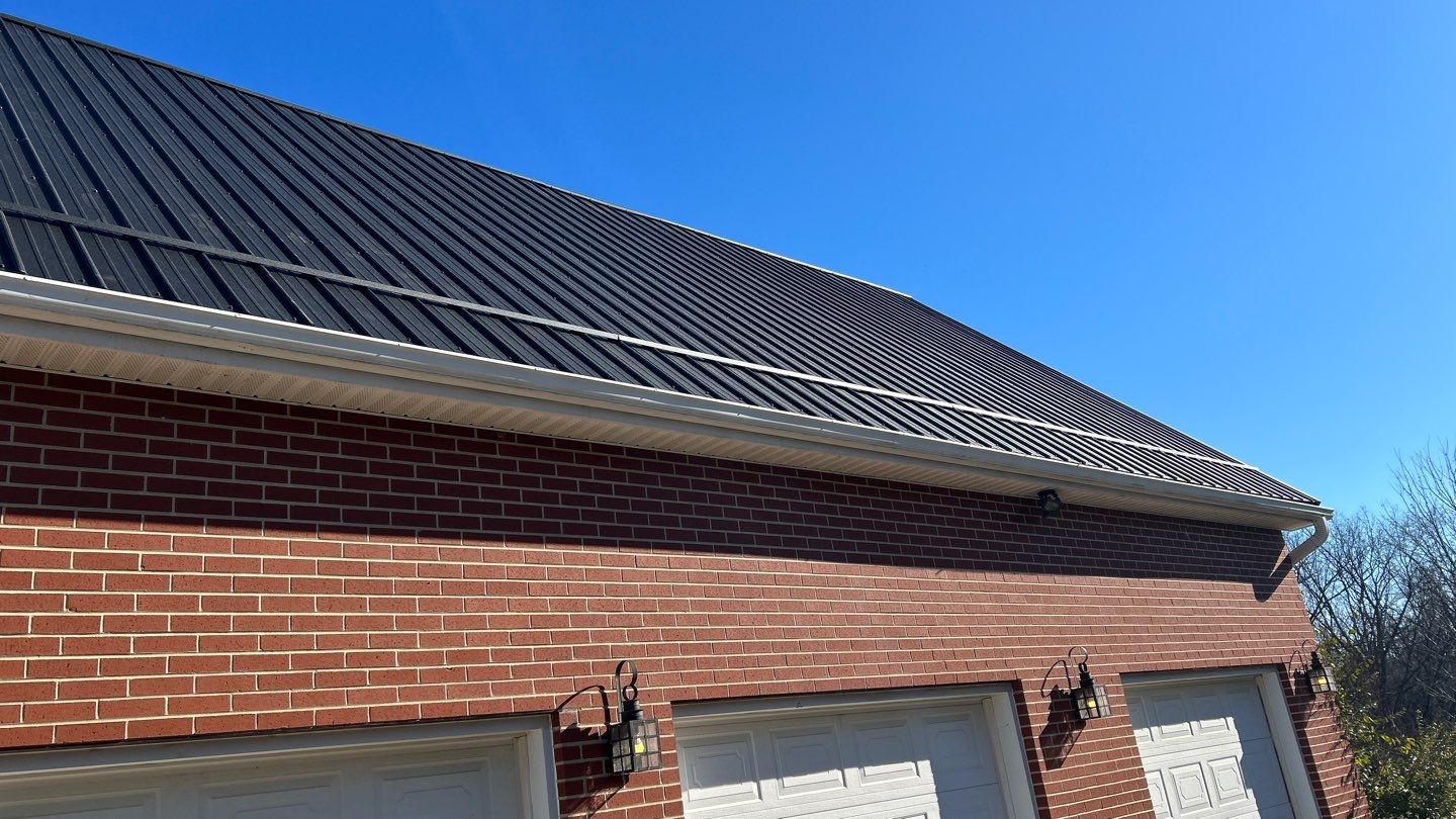 Residential Roofing Installation using Performance Panel Metal - Frost Black by RoofX 