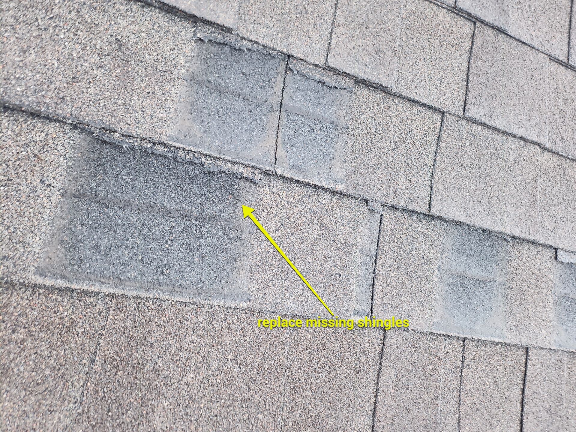 Hail Damage using Owen's Corning Duration (Lifetime) Shingles by Roof Repair Company