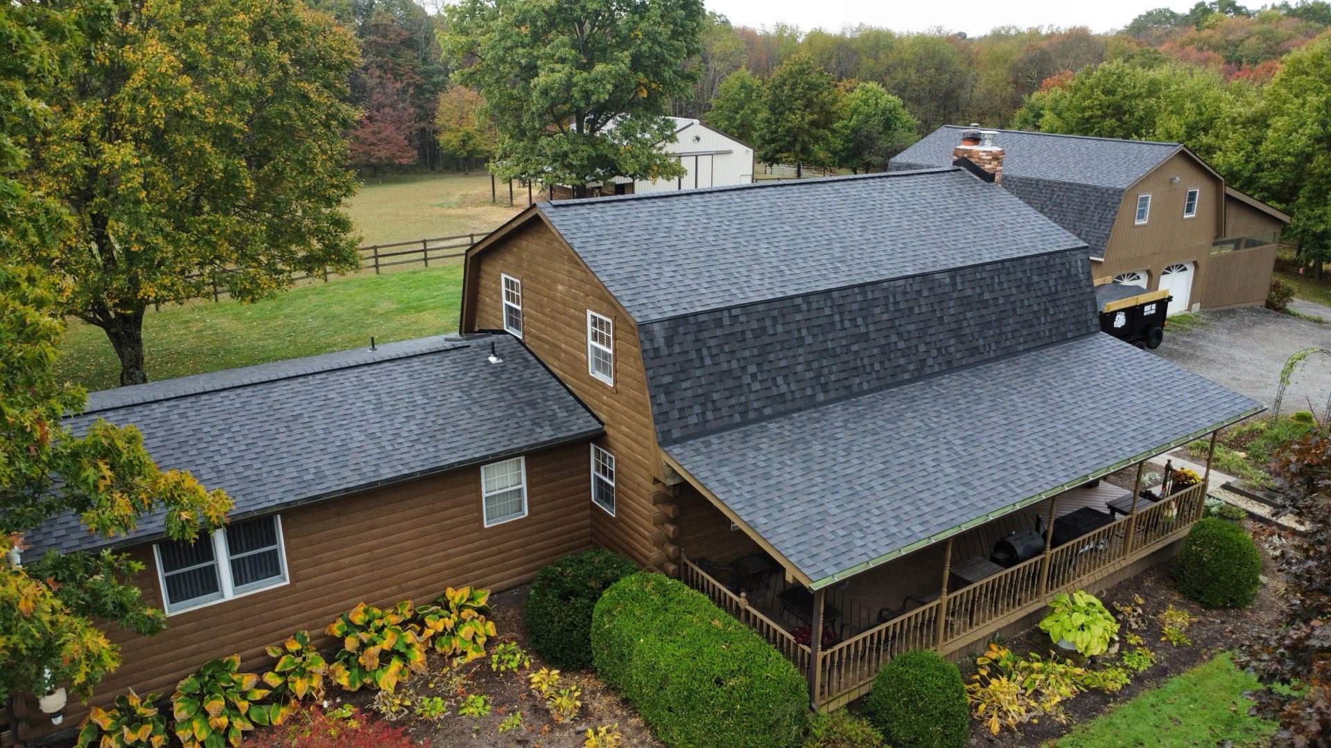 House and Barn Shingle Roof Replacement in Tarentum, PA by MAT Roofing
