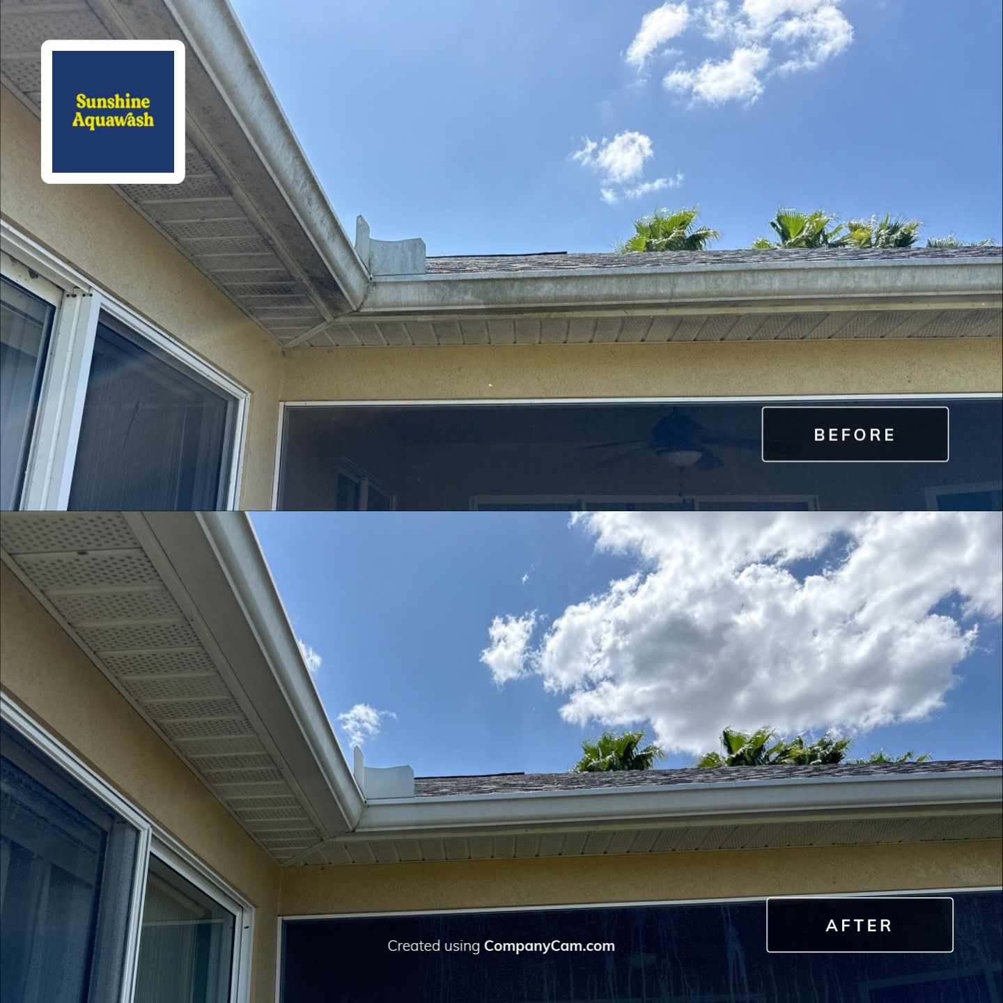 Driveway & Rear Wall Soft Wash | Lexington Community | Parrish, FL | Sunshine AquaWash by Sunshine AquaWash