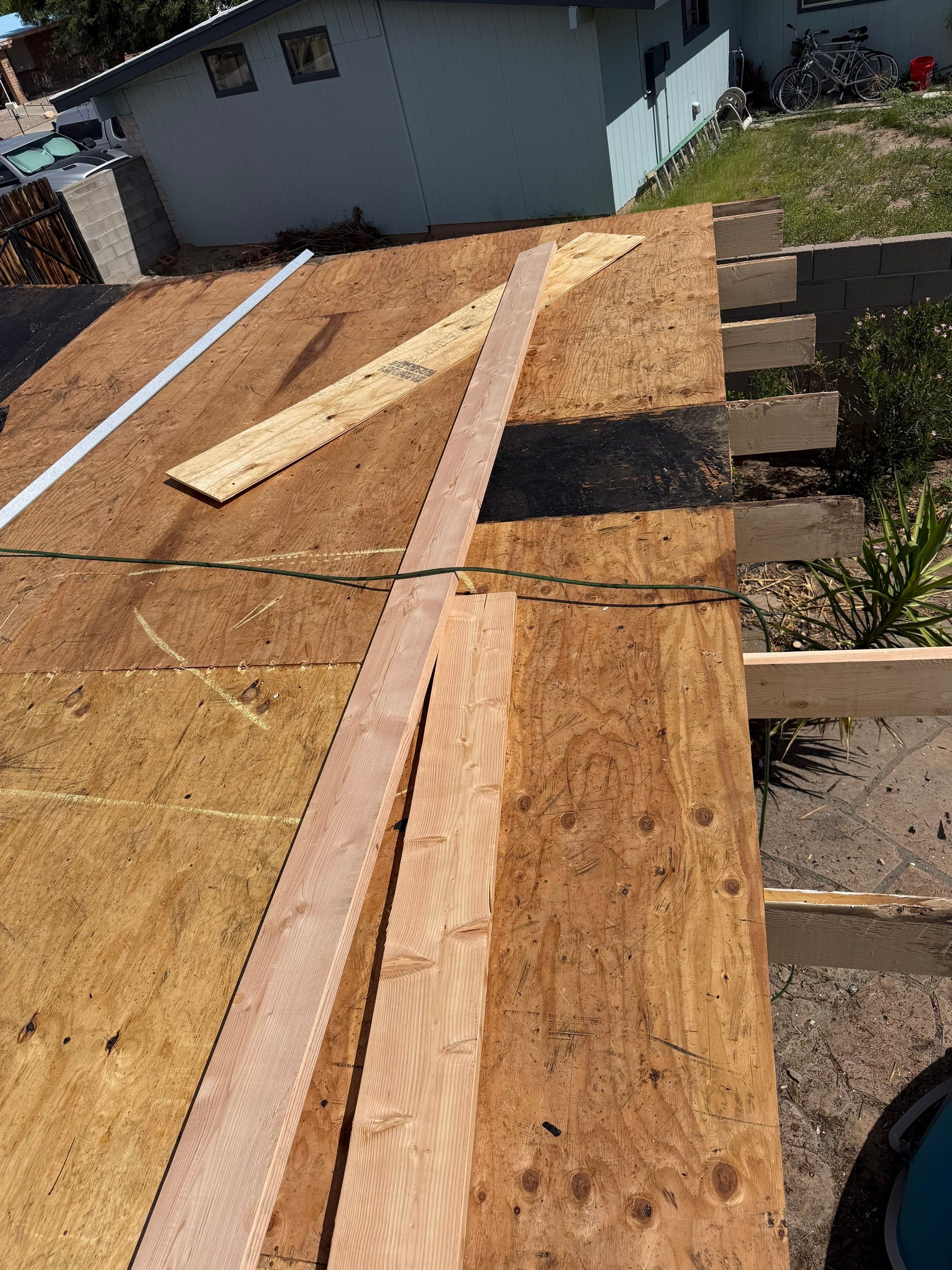 Residential Low Slope Roof Installation and Decking Repair 85741 by West Coast Roofing AZ