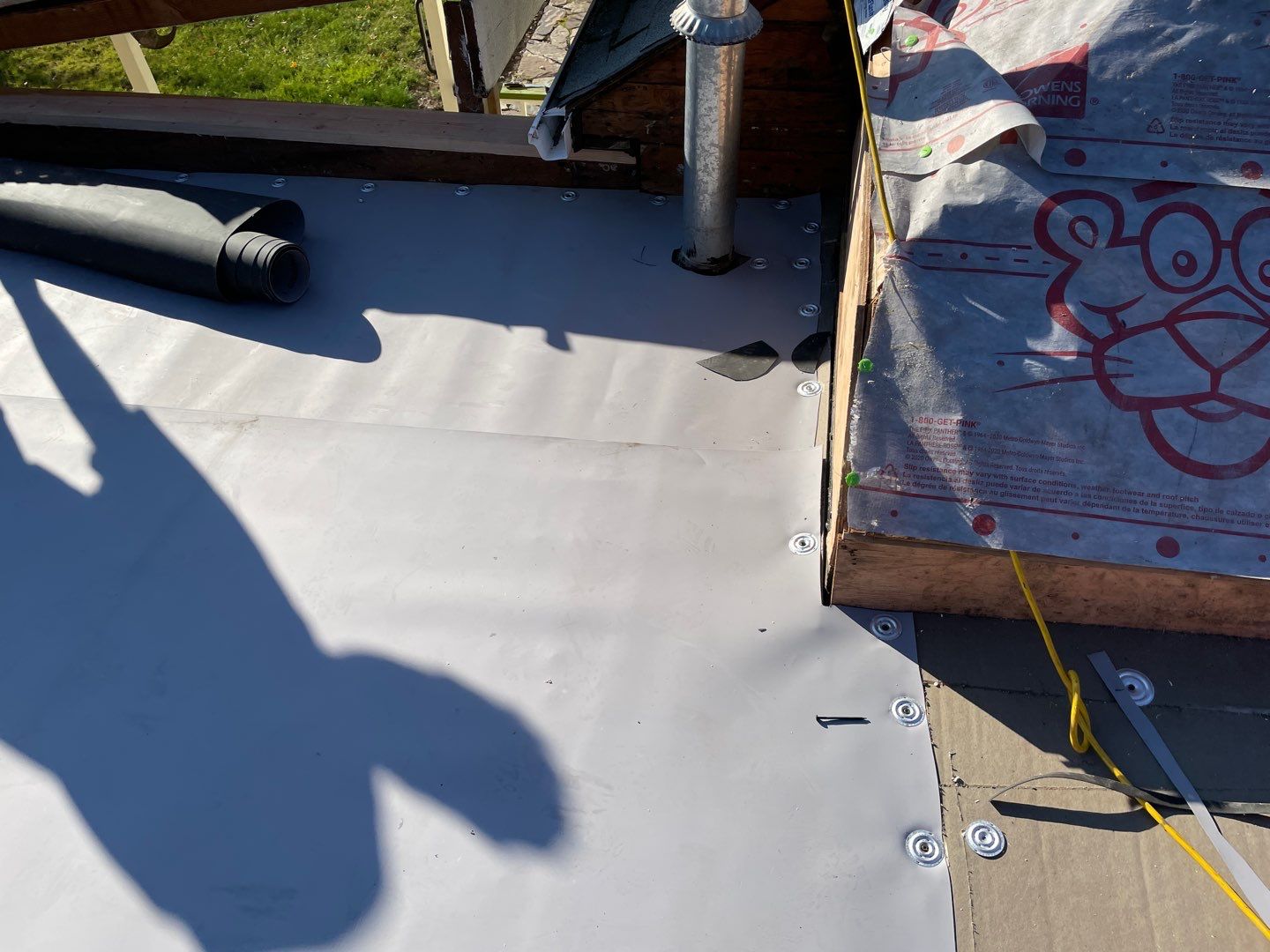 Residential Roof Installation with Added Insulation Barrier  using Malarkey Vista AR Shingles (Color: Storm Grey) by Orezona Building & Roofing Company, Inc.