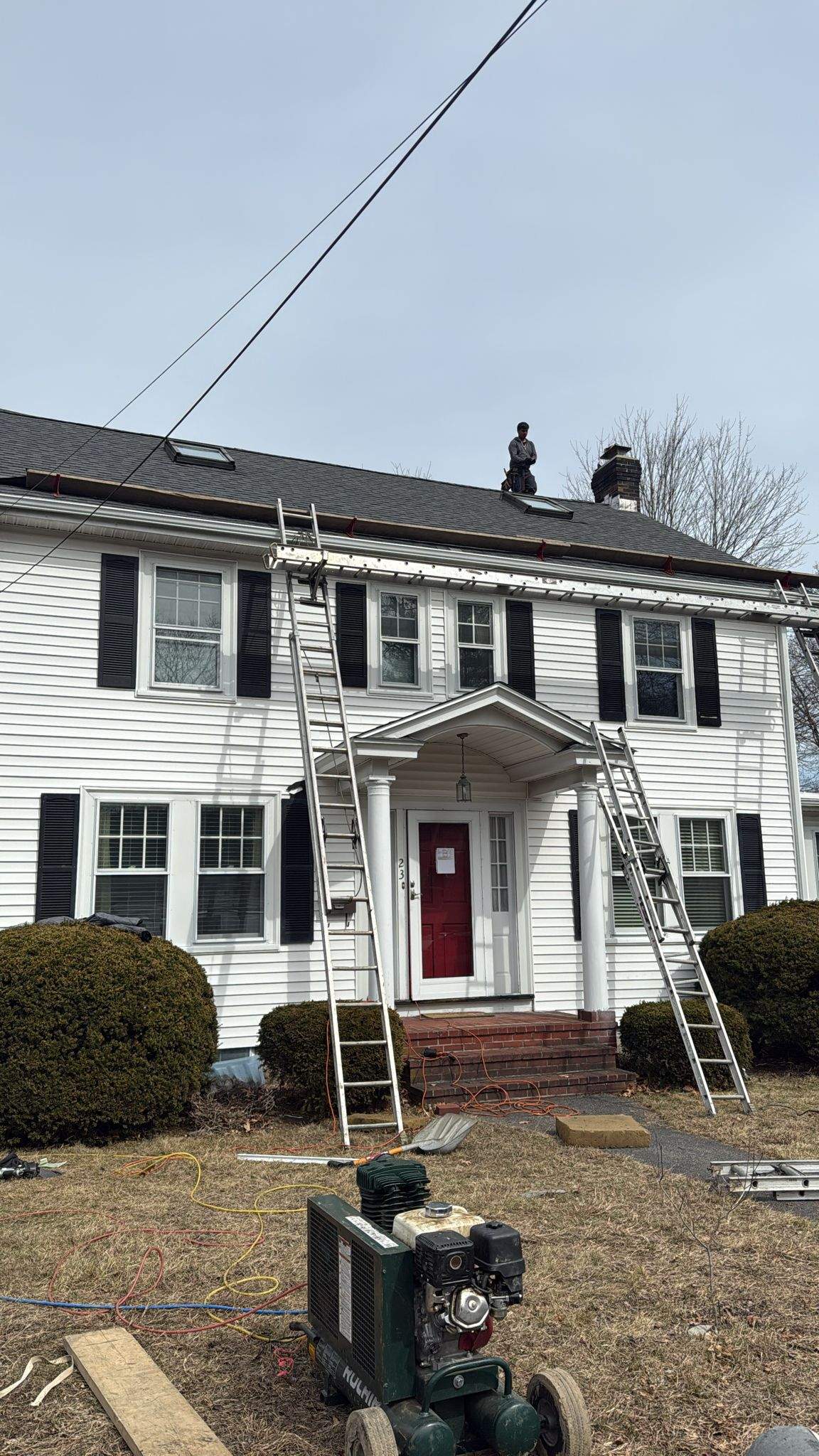 Full Strip & Re-Roof in Andover, MA – Architectural Black Shingles by JOHNNYS PRO