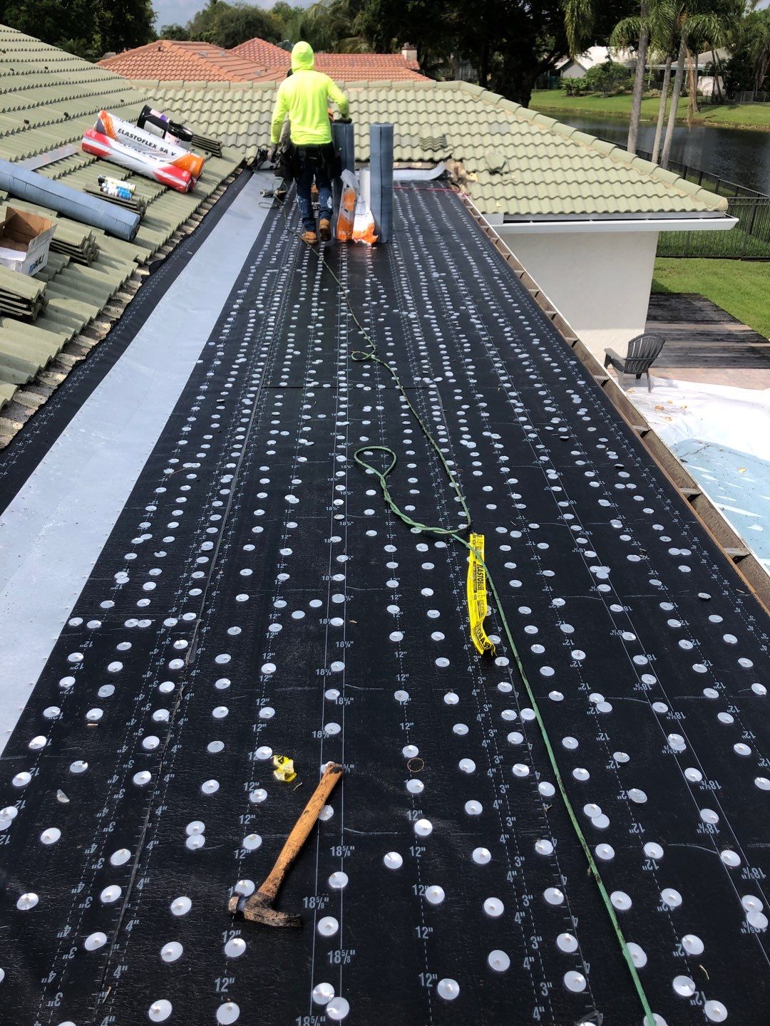 Residential Re-Roof using Polyglass Self-Adhered Flat Deck by First Due Roofing