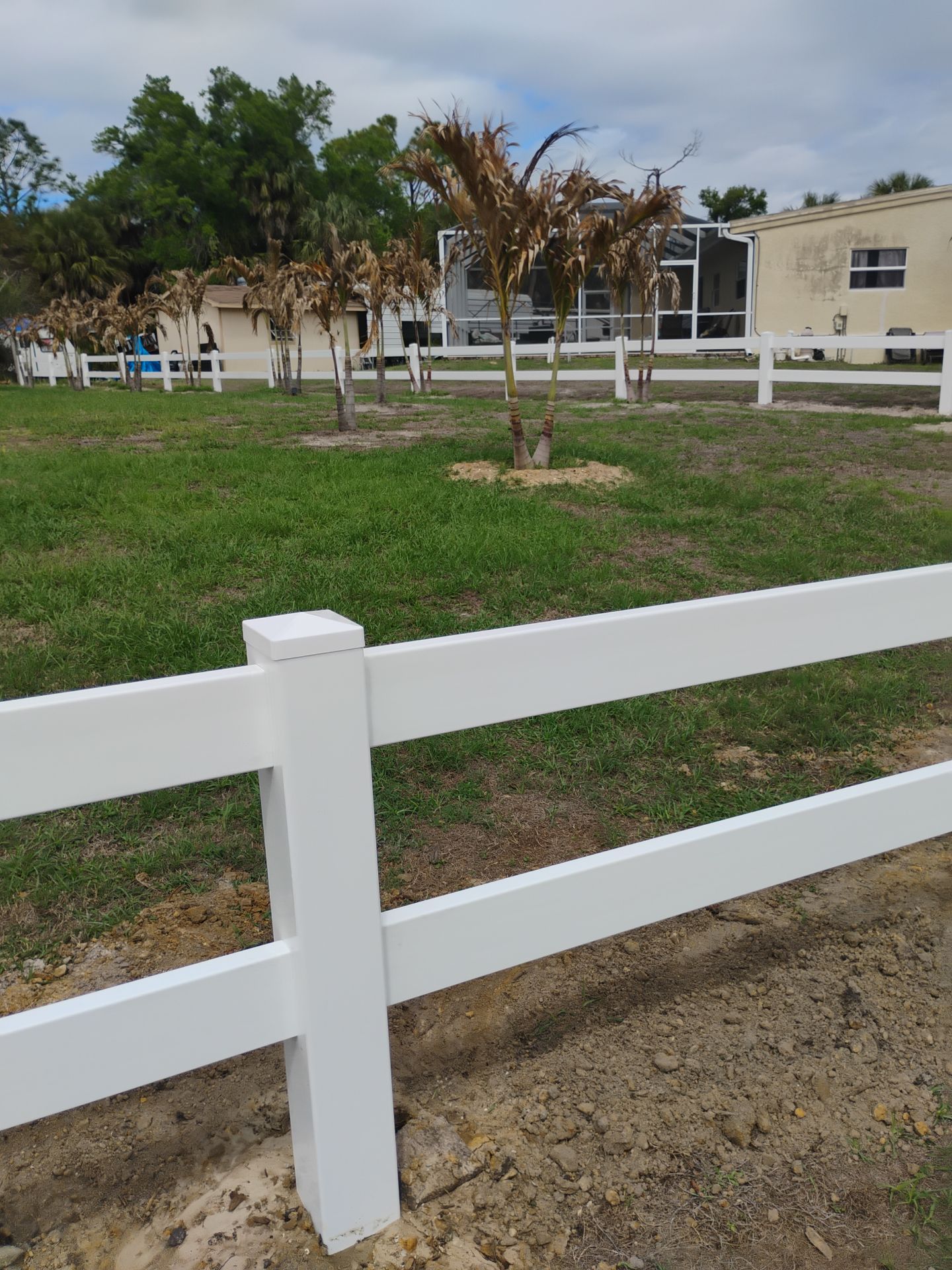 Vinyl Ranch Rail in North Port by True Fence LLC