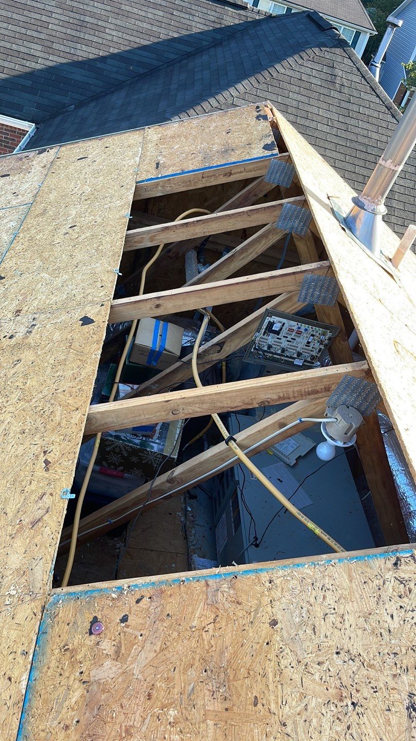 Roof replacement and interior repair by hail damage by Just Brilliant Restoration JBR