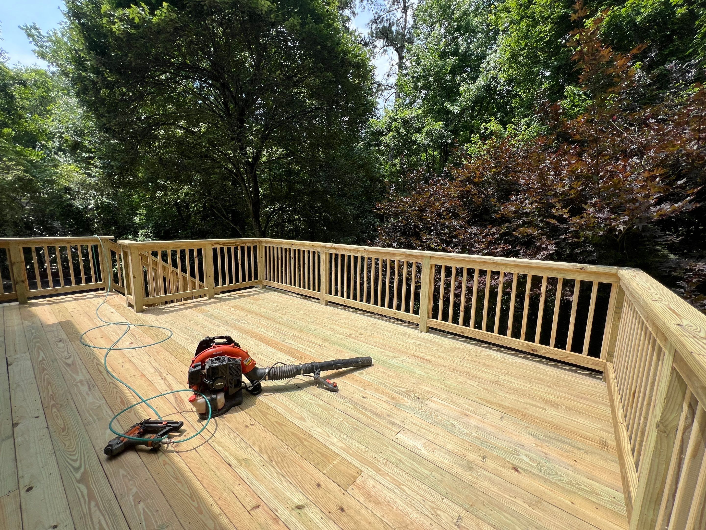 Pressure-Treated Wood Deck Replacement and Staircase Installation in Kennesaw by Swift Home Renovations