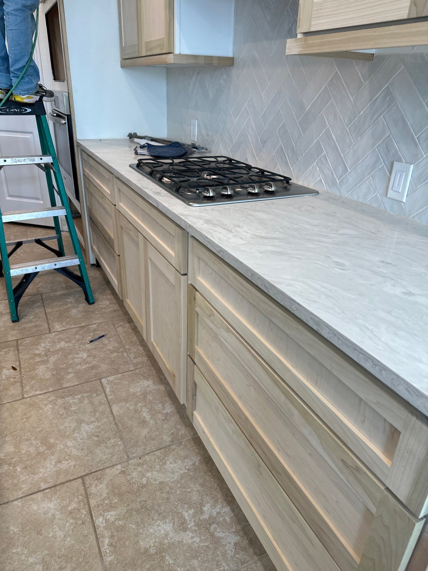 Kitchen Remodel using Water mitigation equipment by L&T General Contractors and Restoration INC