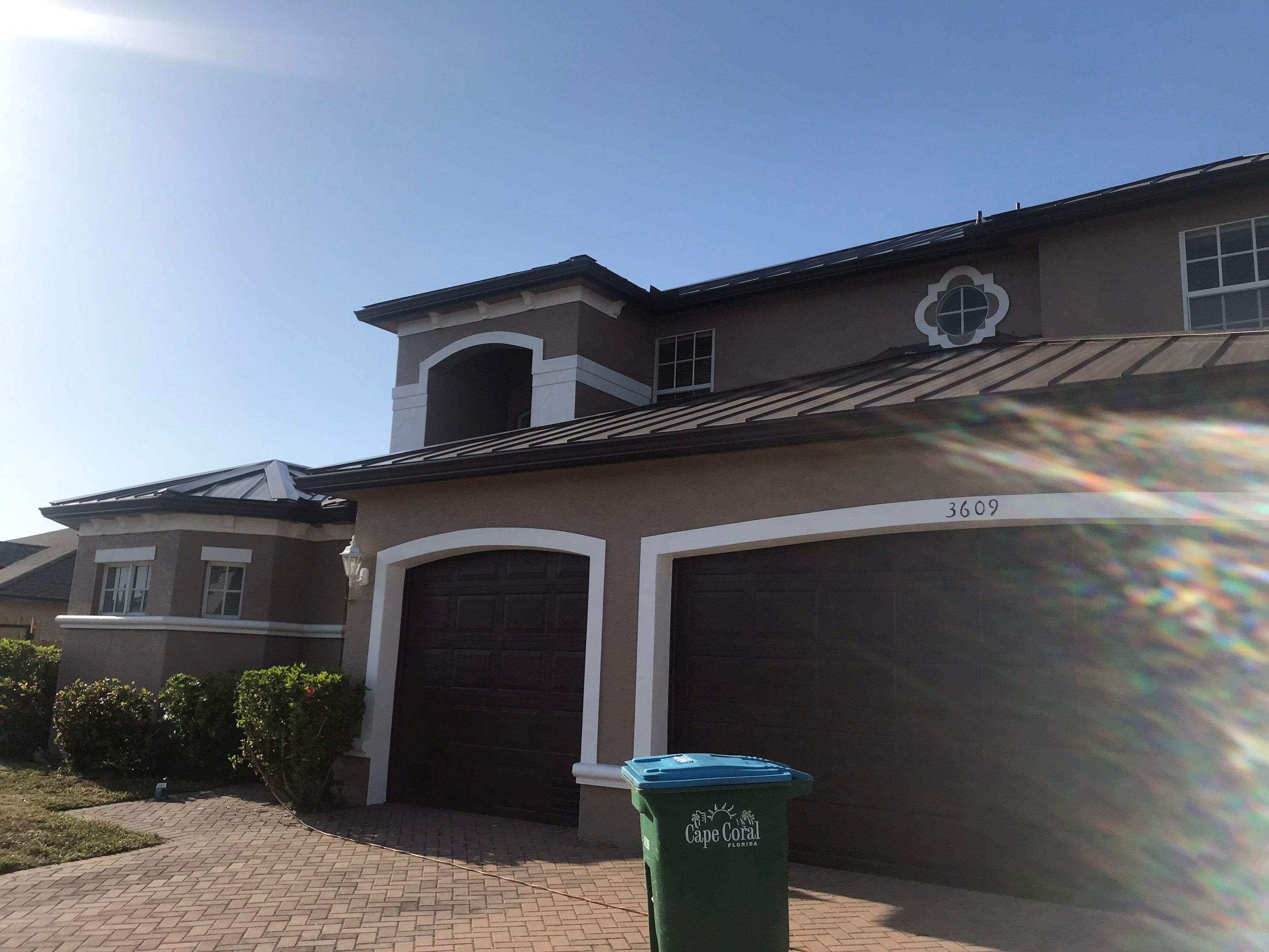 Brown Seamless Gutters using Royal Brown in Cape Coral by Gutter Professors