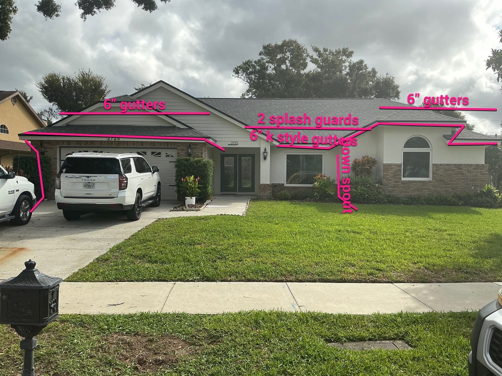 6 Inch Seamless Gutters using K-Style Seamless Gutters in Palm Harbor FL by Gutter Professors