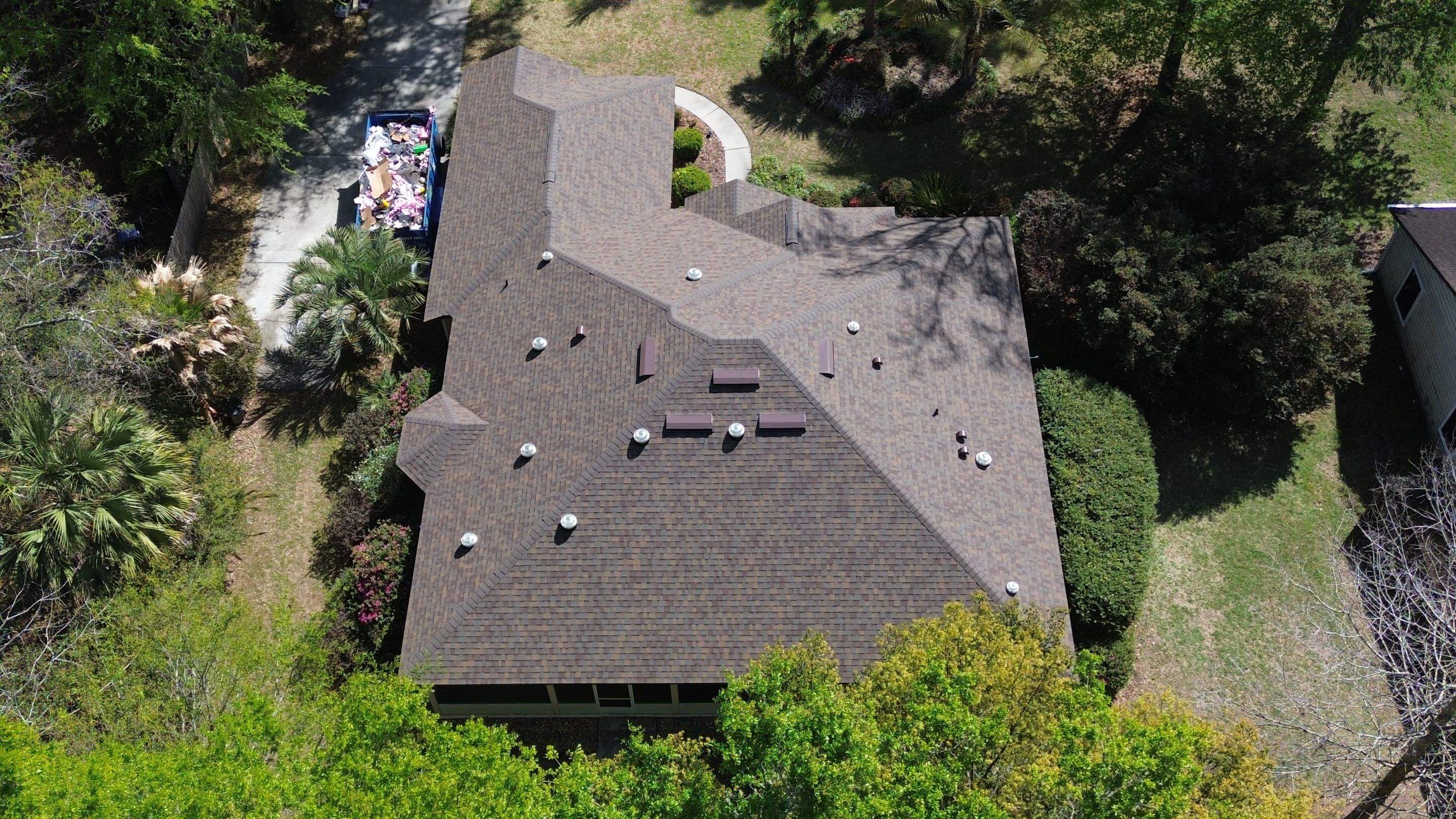 New teak architectural shingle roof replacement in Gainesville FL by Brehm Roofing