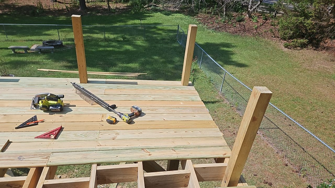 Split Rail Trail - Deck Installation  by Pillar and Pine