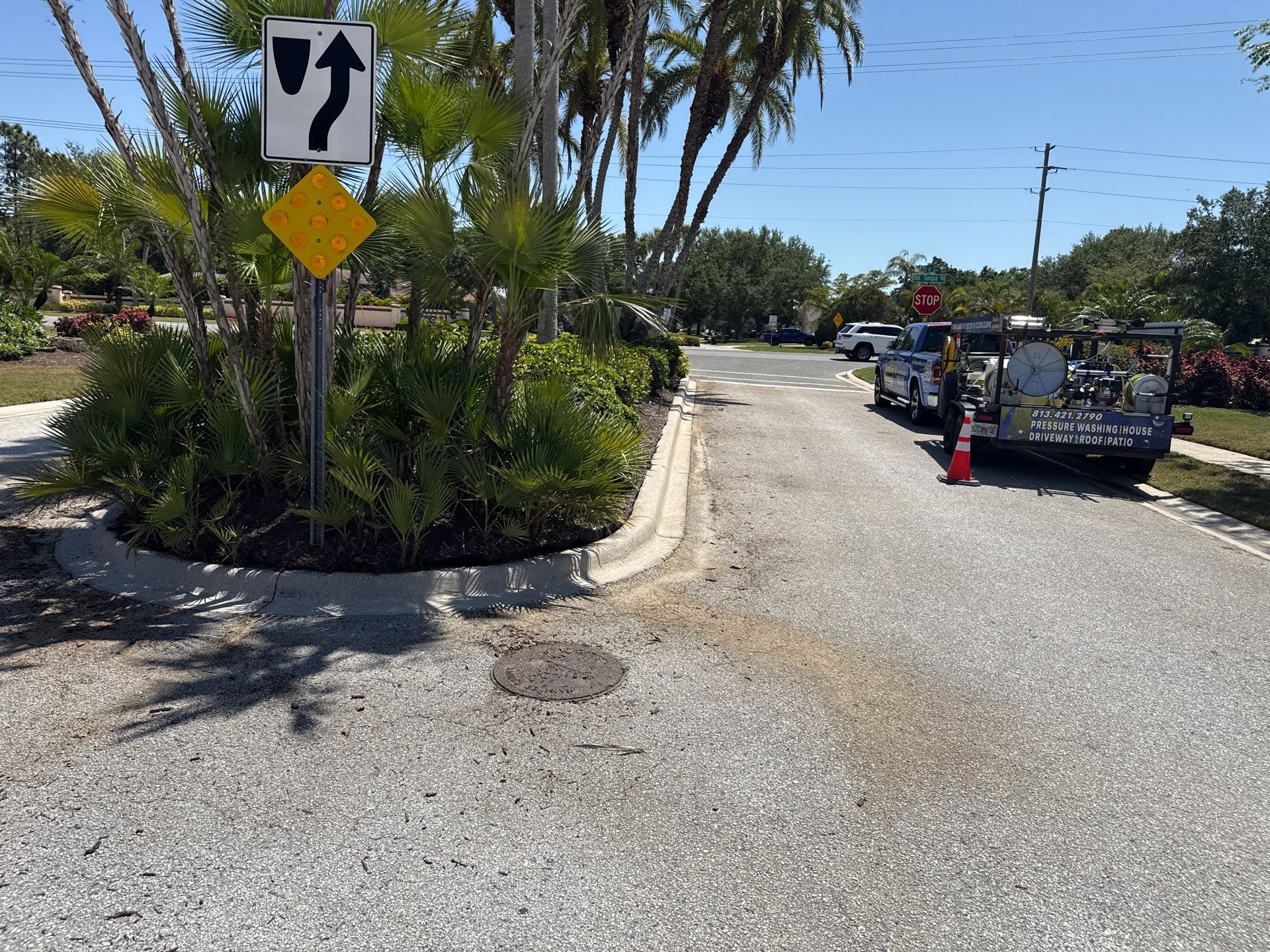 Decorative Wall & Entrance Sign Cleaning | Timberly Community | Parrish, FL by Sunshine AquaWash