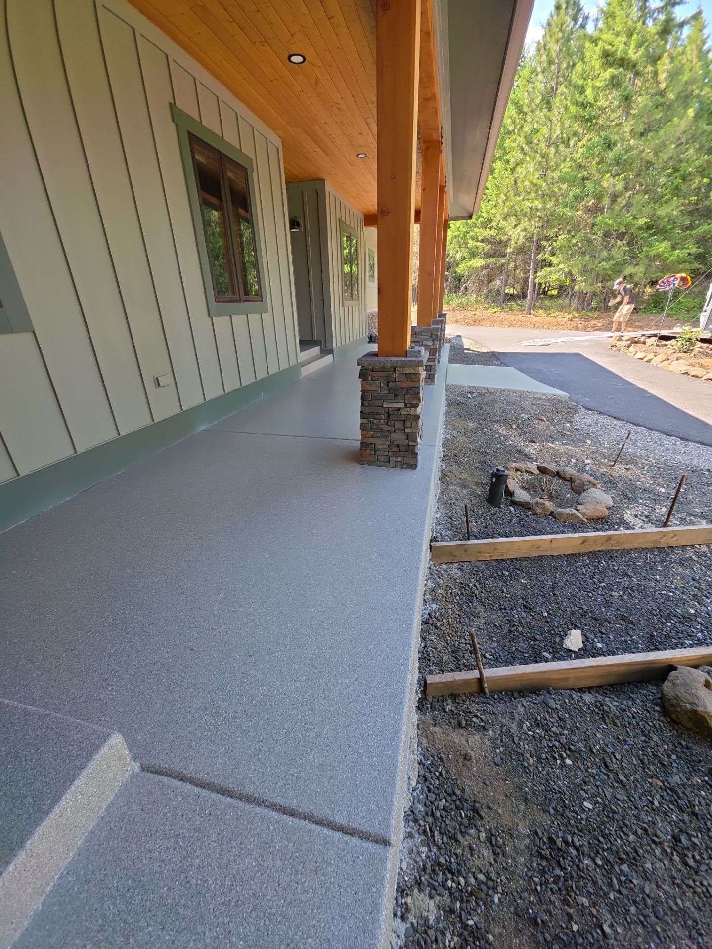 Patio Transformation using Travertine by Croc Coatings, LLC
