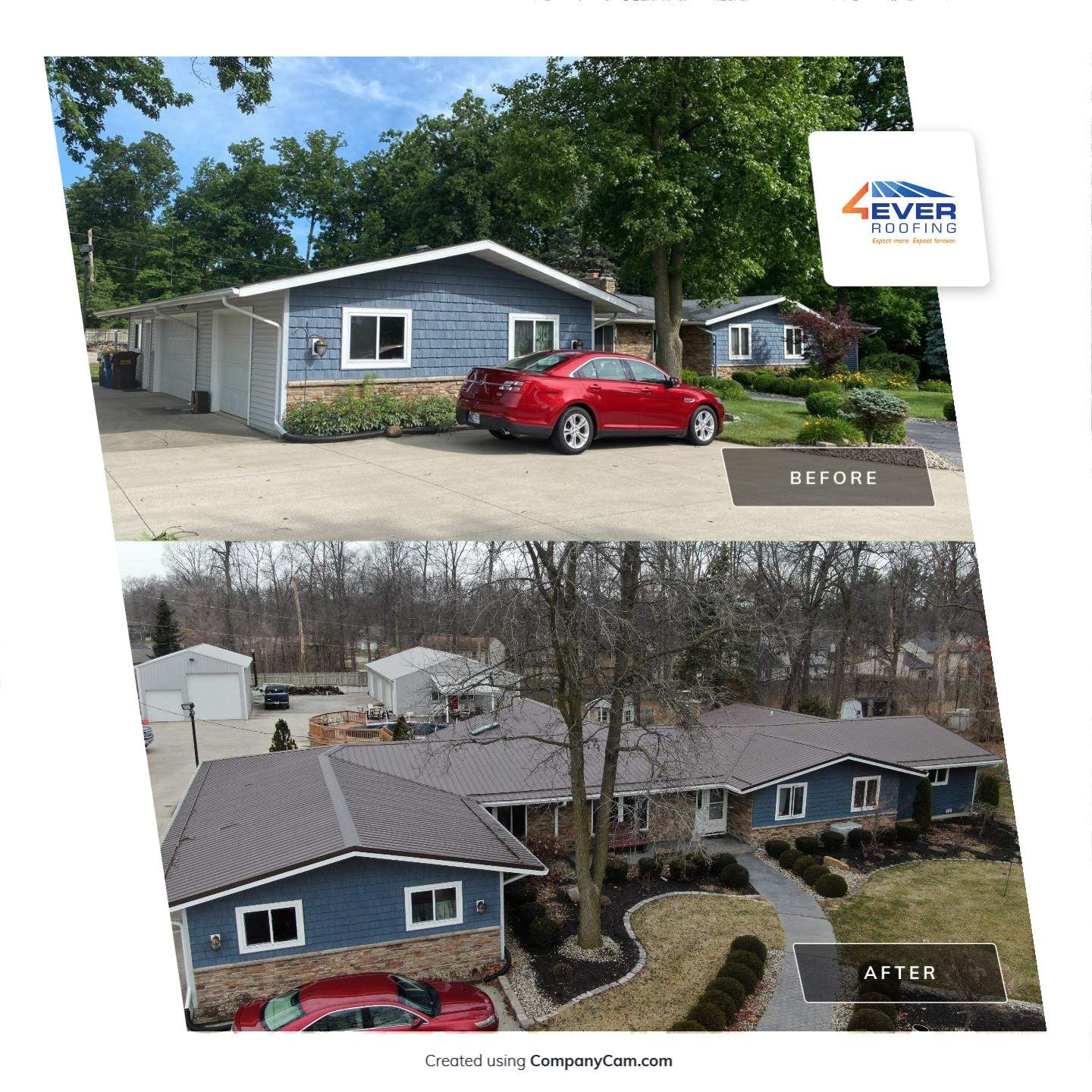 Residential Roofing Installation using Exposed Fastener Metal Roof by 4Ever Metal Roofing