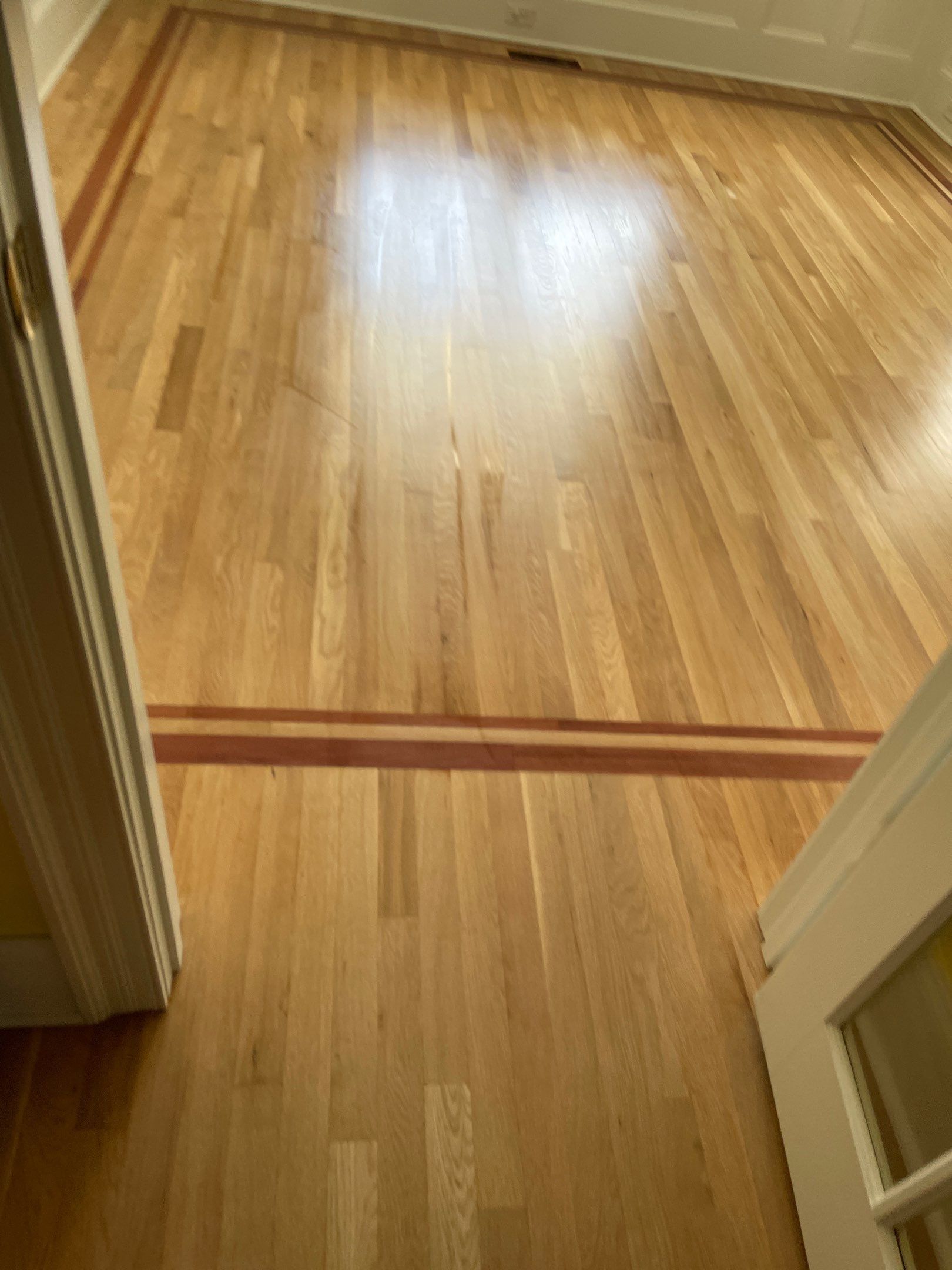 Sand and Refinish using Bona Waterbased by Footprints Floors of Coastal Carolina
