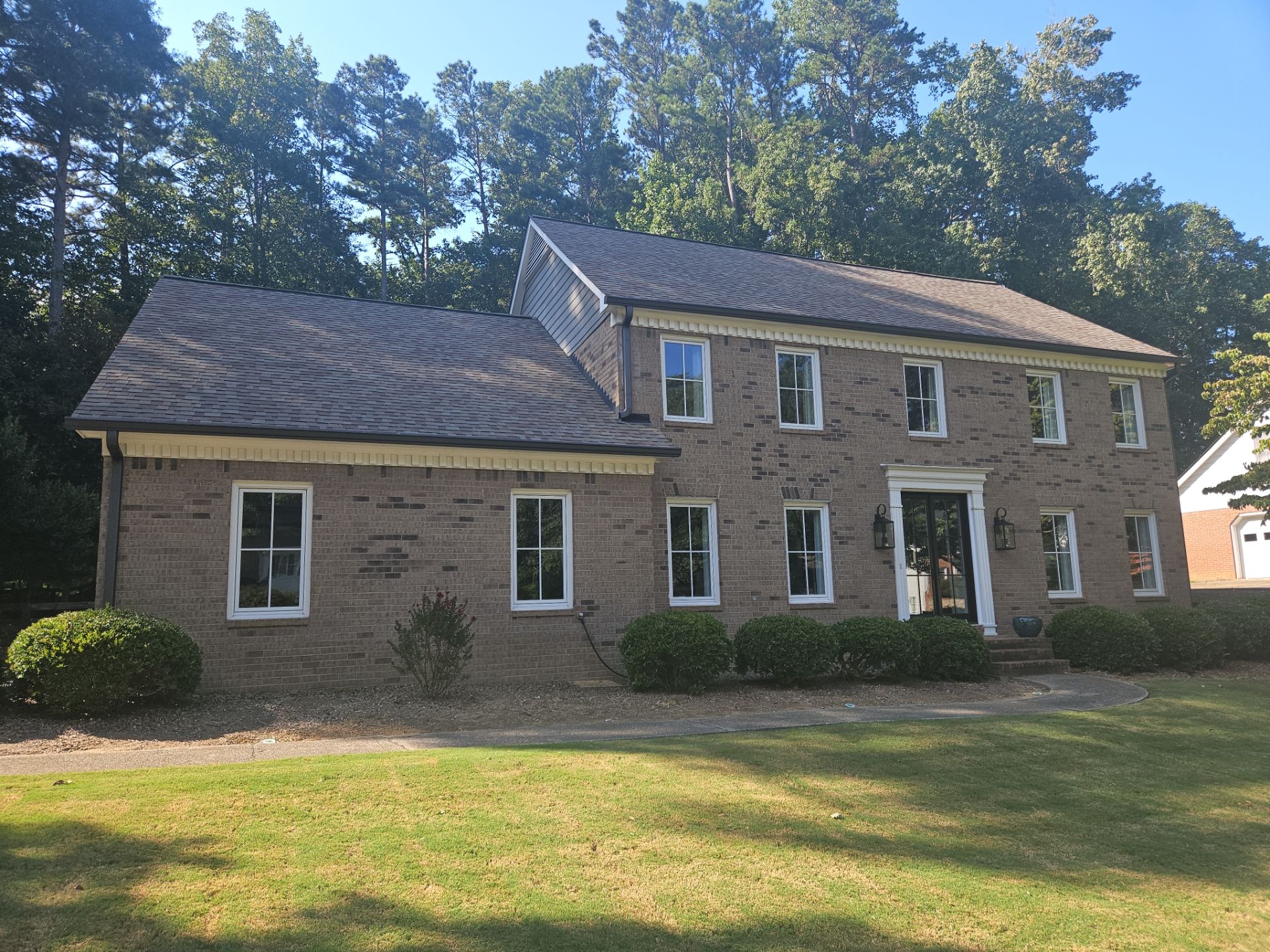 Romabio Brick Lime Wash and Cedar Tongue & Groove Porch Ceiling Installation in Marietta, GA by Nelson Exteriors 