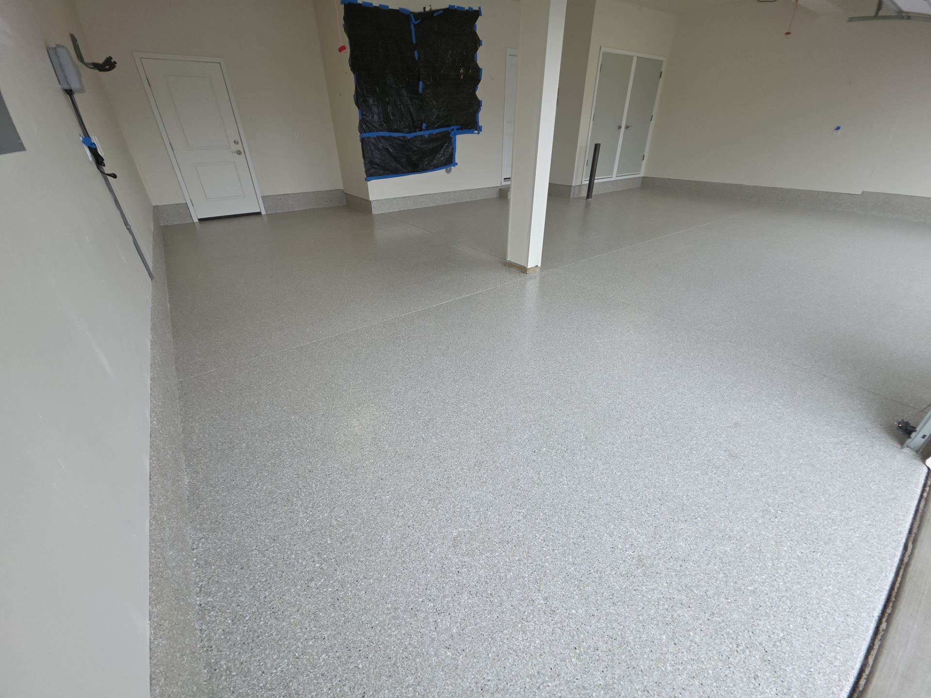 Garage Transformation using Limestone Hybrid by Croc Coatings, LLC