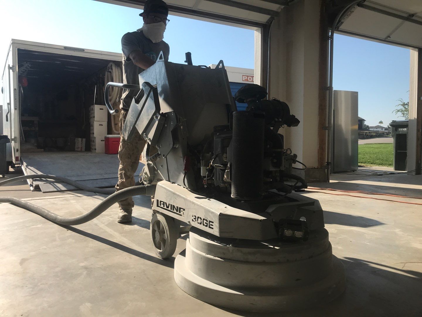 Garage using Slate Stone by Select Painting, Coatings & Garage Cabinets