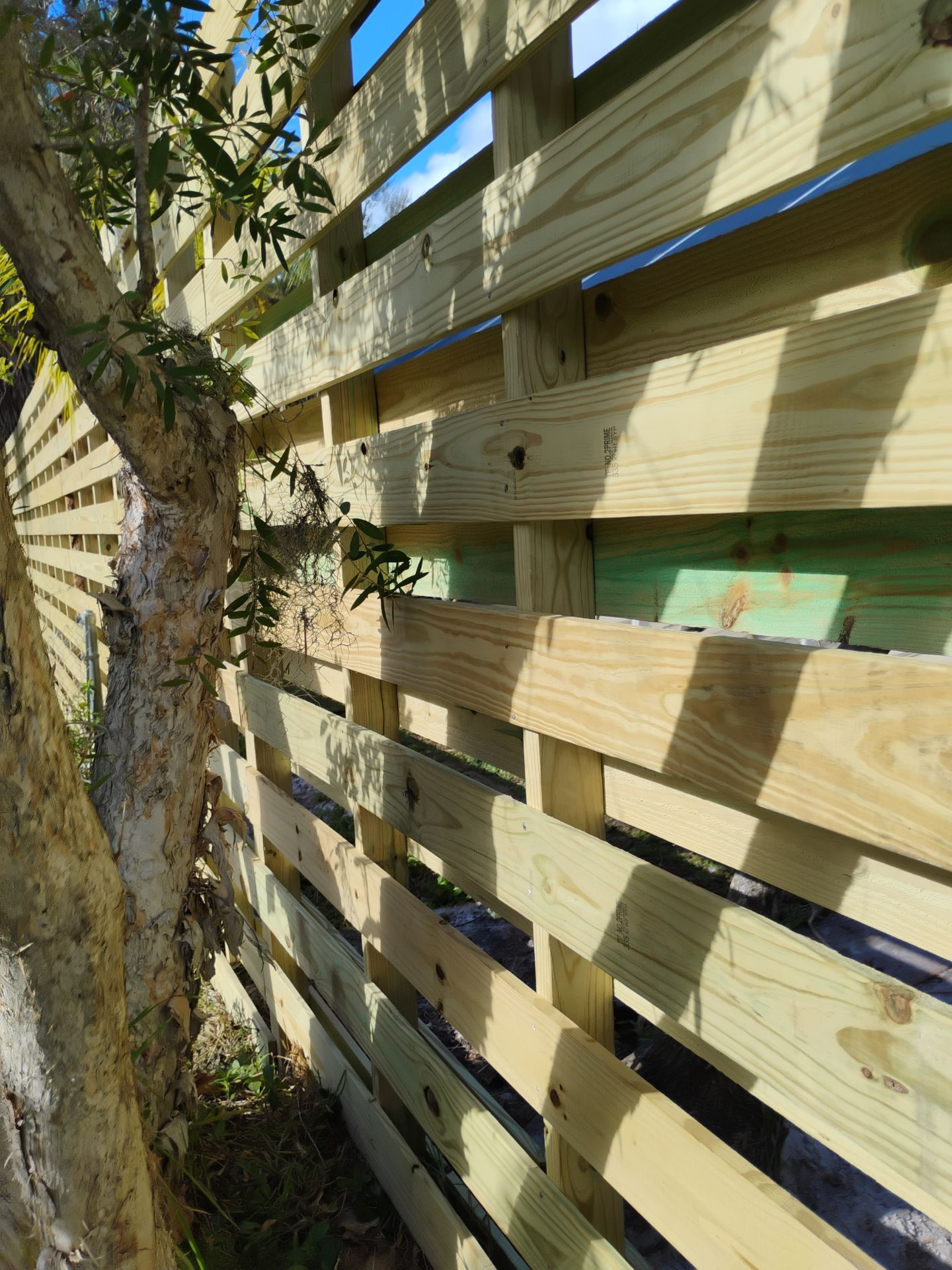 8'H Stained Shadowbox Wood in Nokomis by True Fence LLC