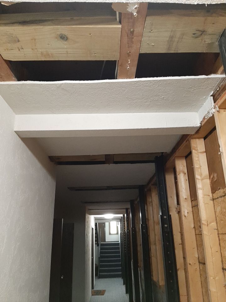 Exterior Deep Waterproofing System with Wall Push Back and Steel Beams Reinforcement by Toledo Basement Repair