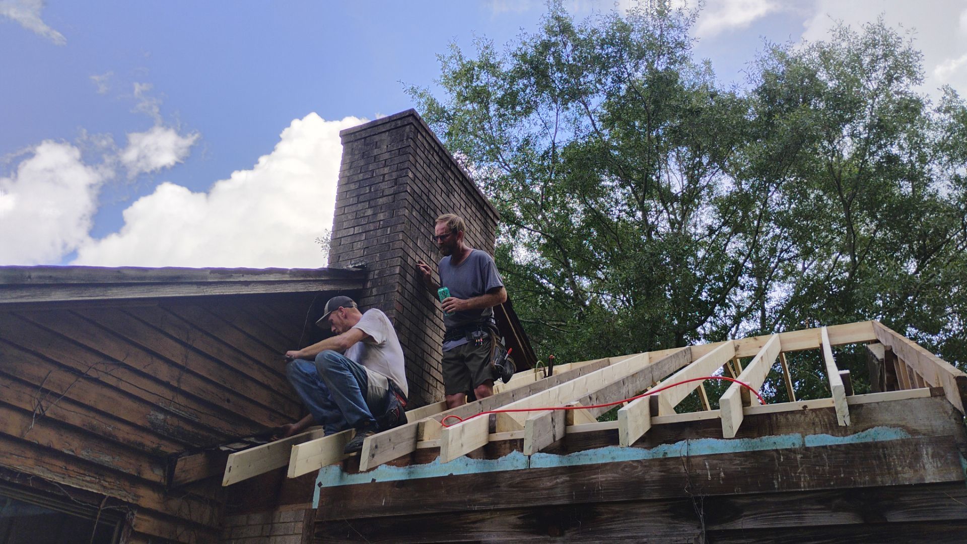 Syler roofing job by BROCK BUILDERS 